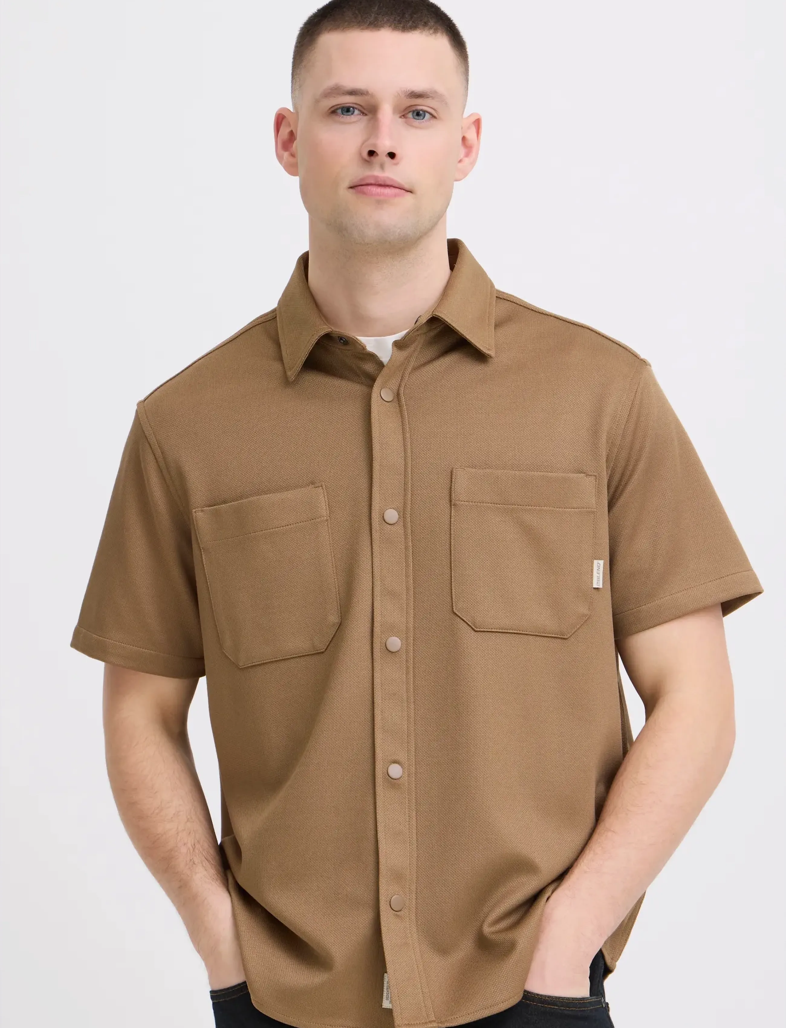 Blend - BHADRIAN SS SHIRT - stutterma skyrtur - otter - 5