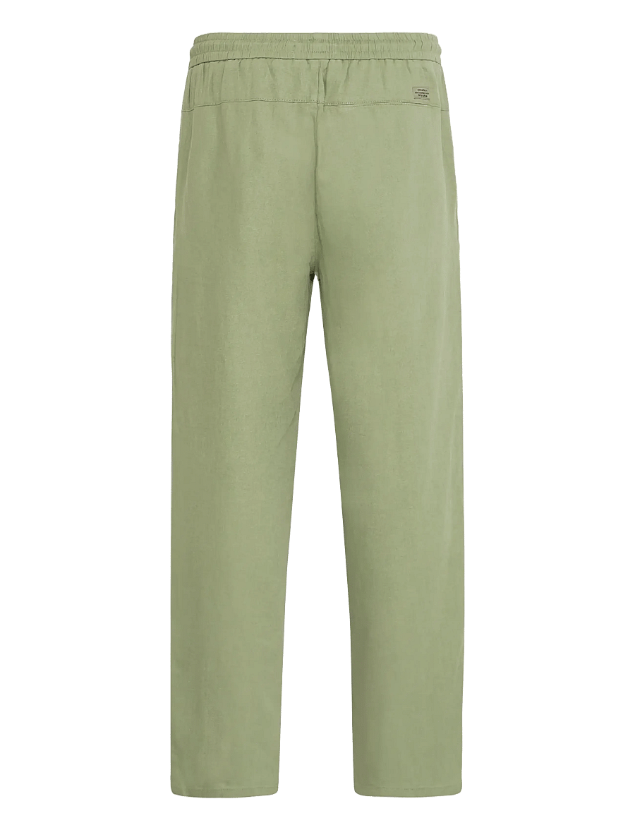 Blend - BHMALVIN LINEN EASY P - pellavahousut - oil green - 2