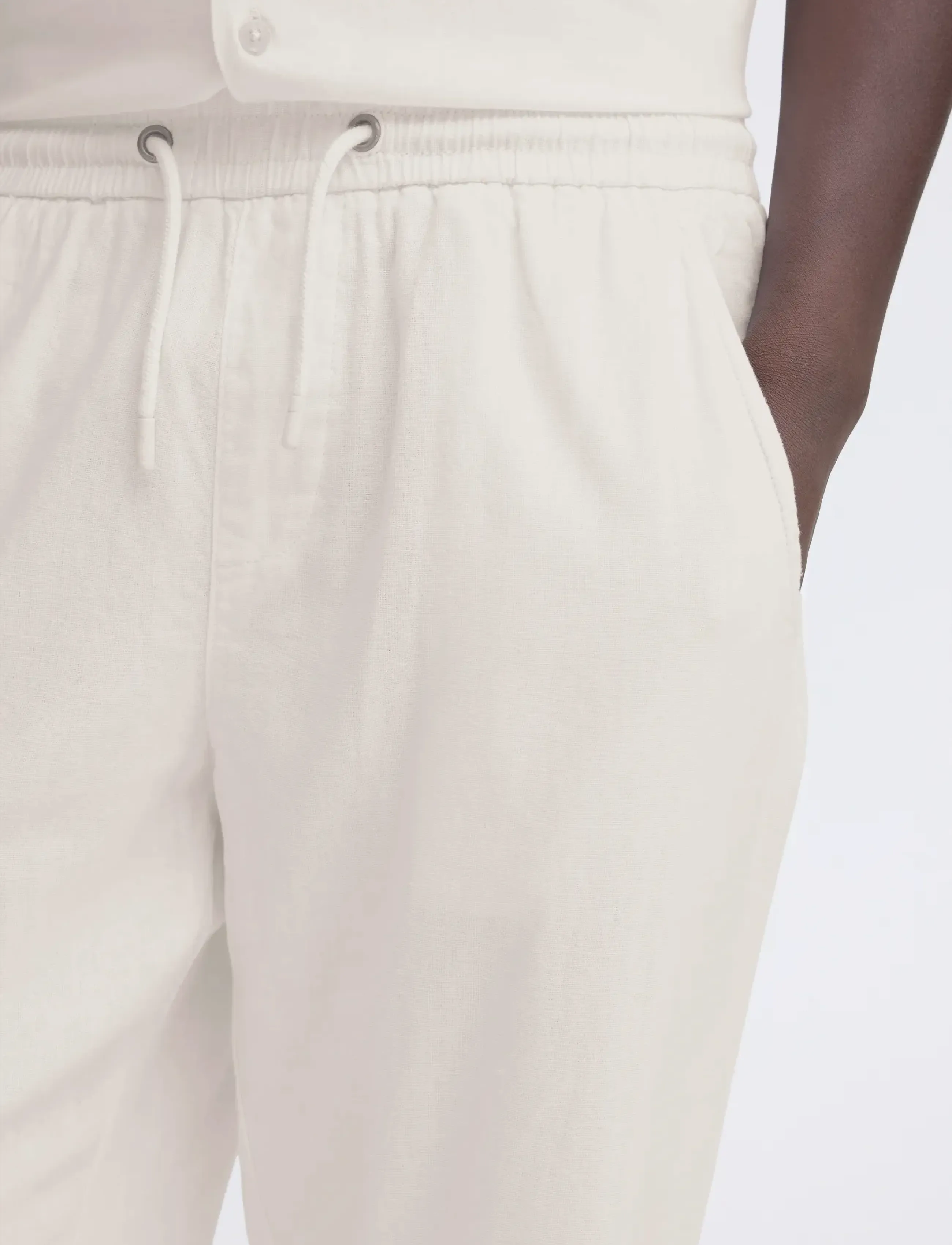 Blend - BHMALVIN LINEN EASY P - laveste priser - snow white - 4