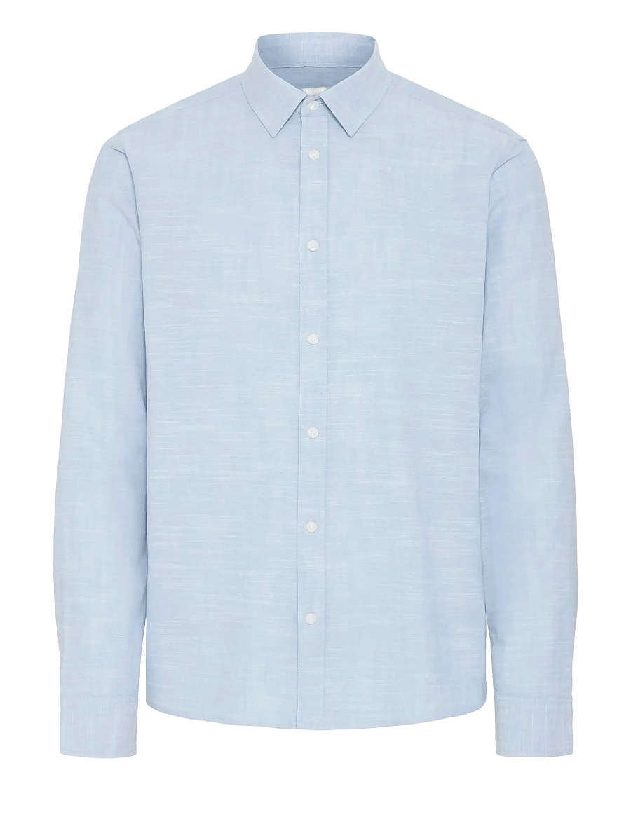 Blend - BHDARIS SLUB L/S - vabaajasärgid - faded denim - 1