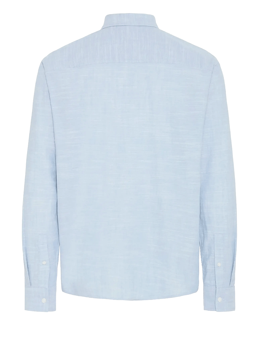 Blend - BHDARIS SLUB L/S - vabaajasärgid - faded denim - 2