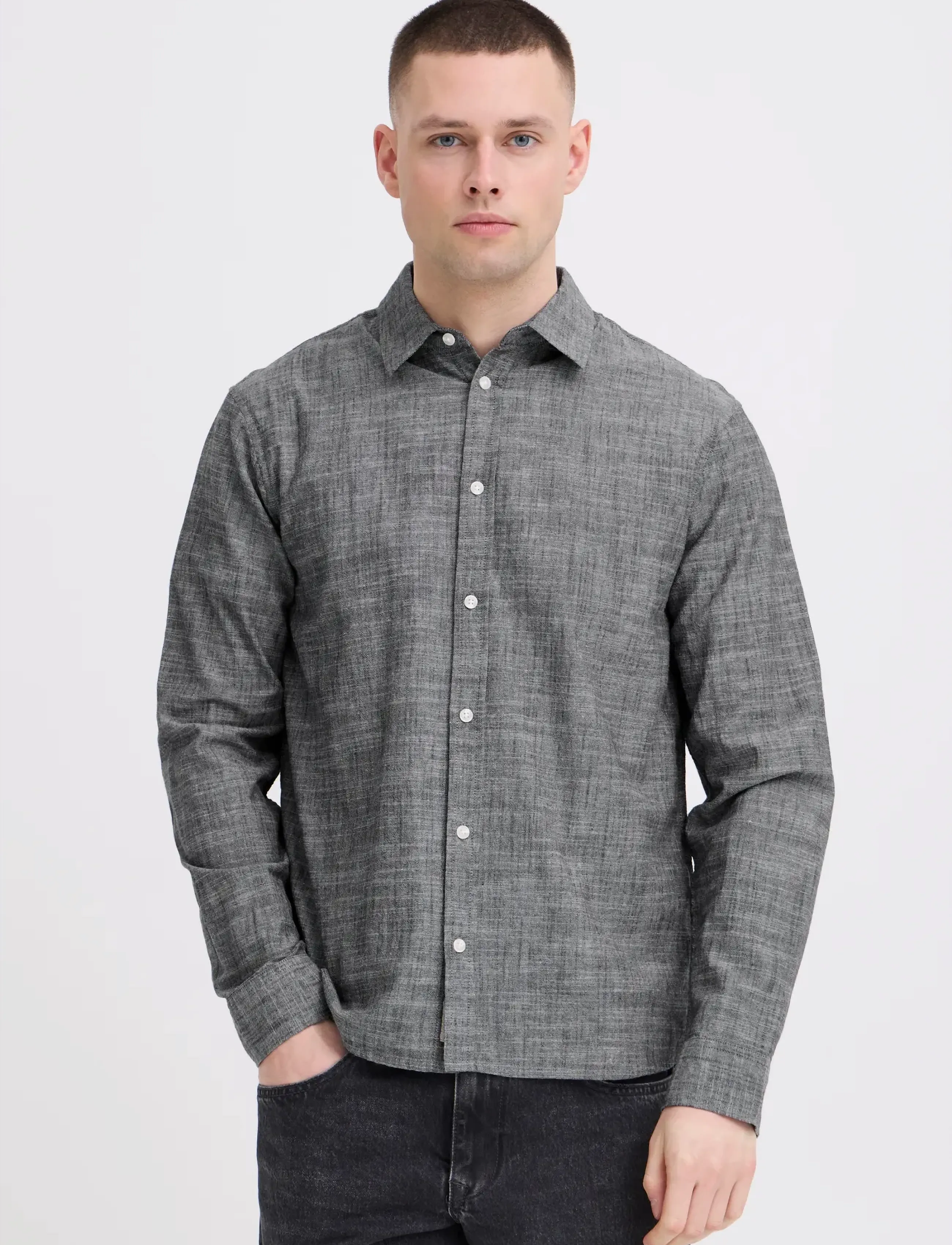 Blend - BHDARIS SLUB L/S - casual hemden - salute - 5