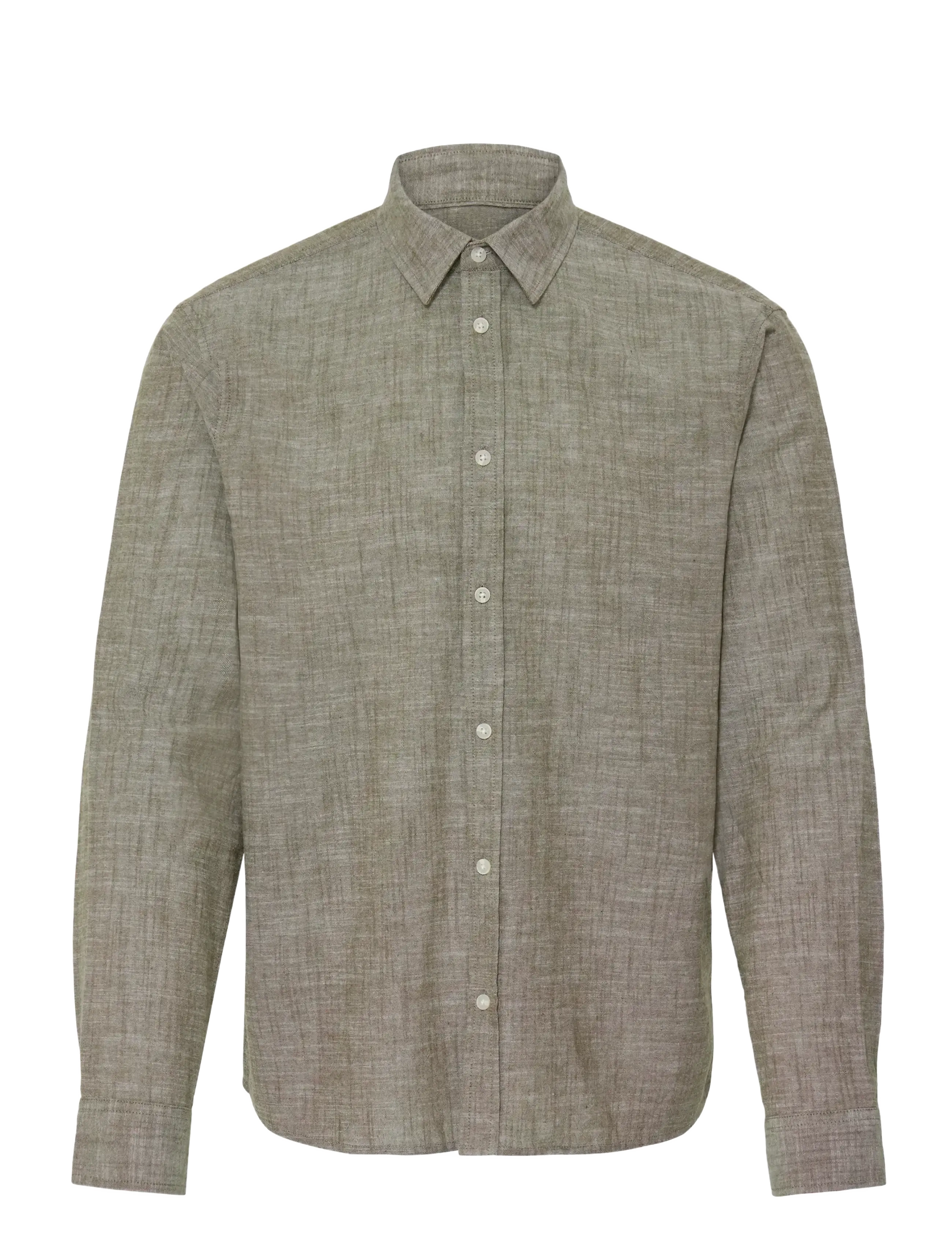 Blend BHDARIS SLUB L/S - Särgid - WINTER MOSS / khaki/green