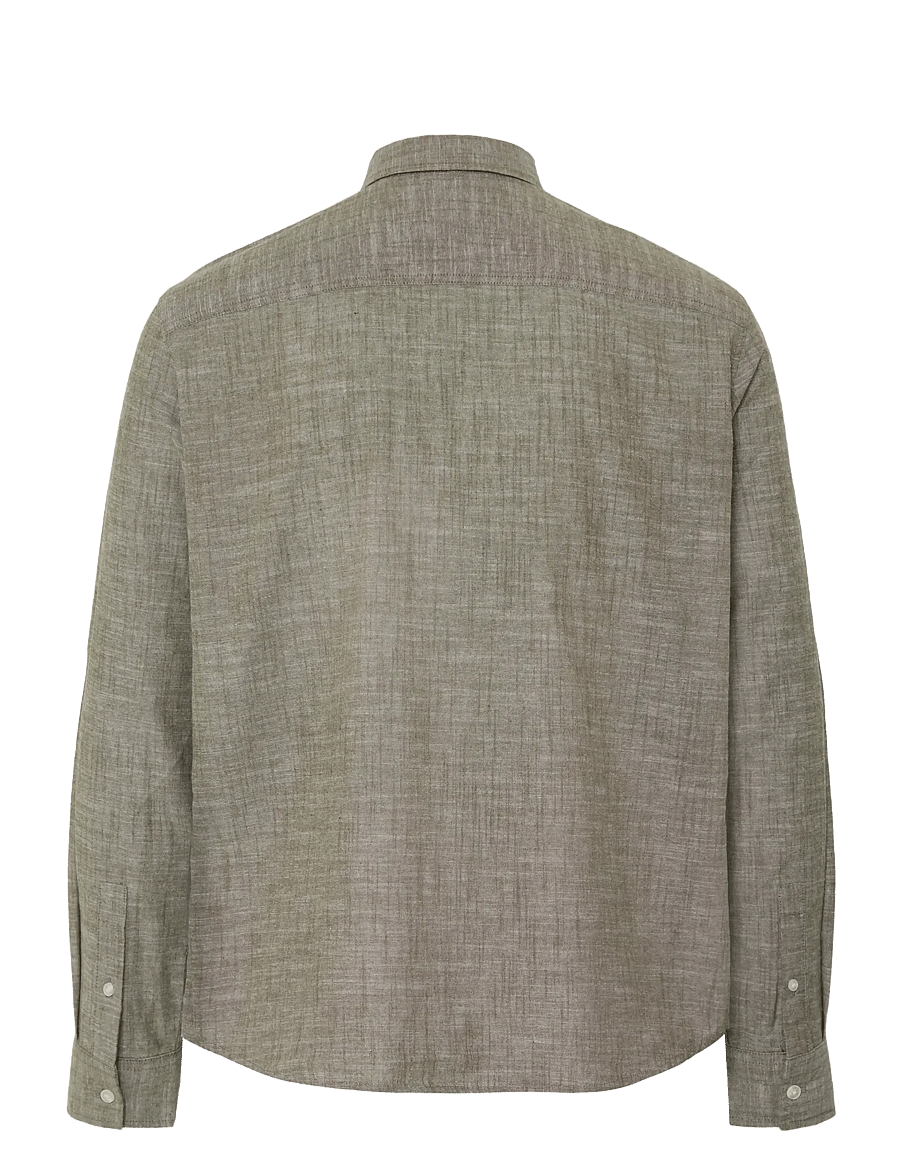 Blend - BHDARIS SLUB L/S - rennot kauluspaidat - winter moss - 2