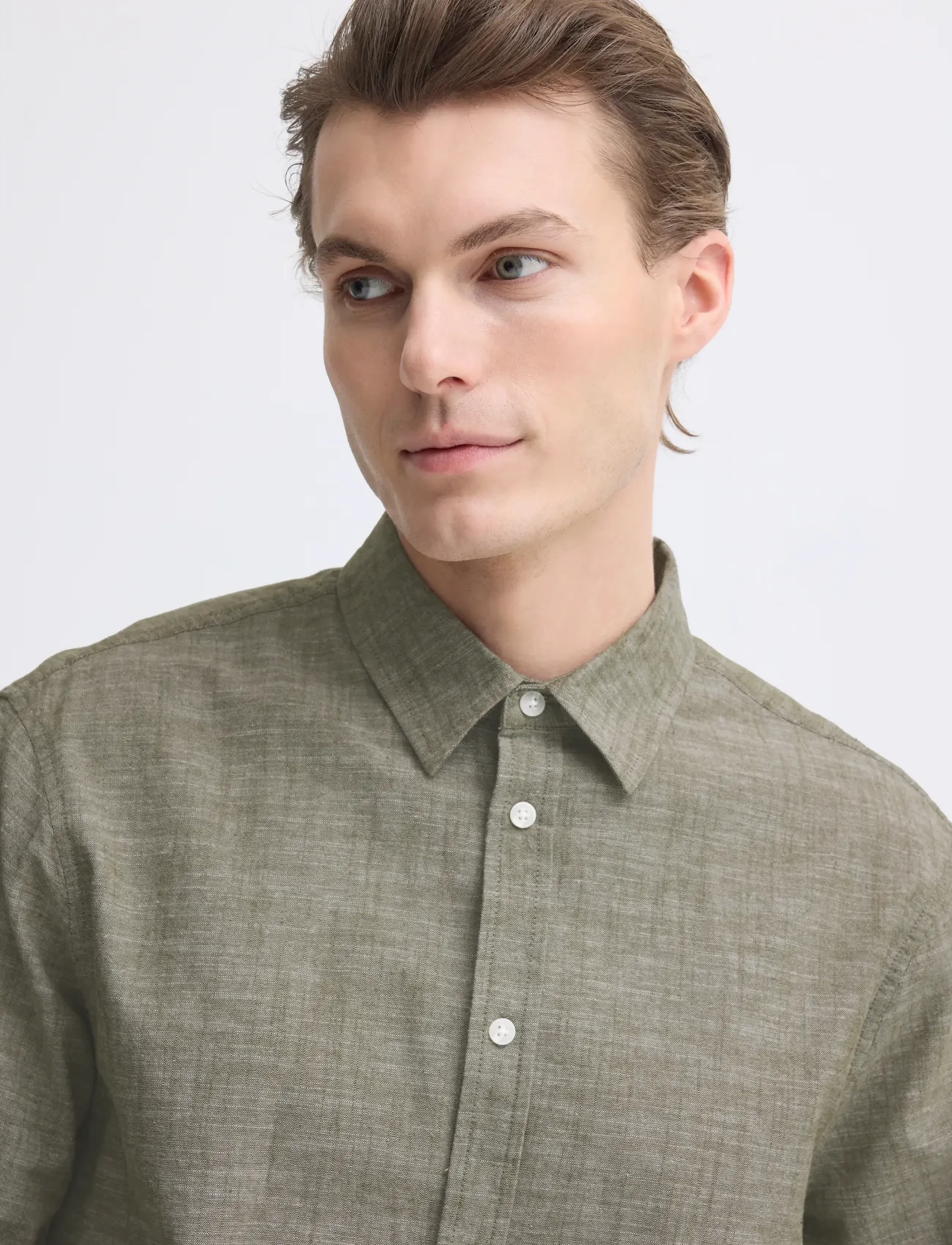 Blend - BHDARIS SLUB L/S - die niedrigsten preise - winter moss - 4