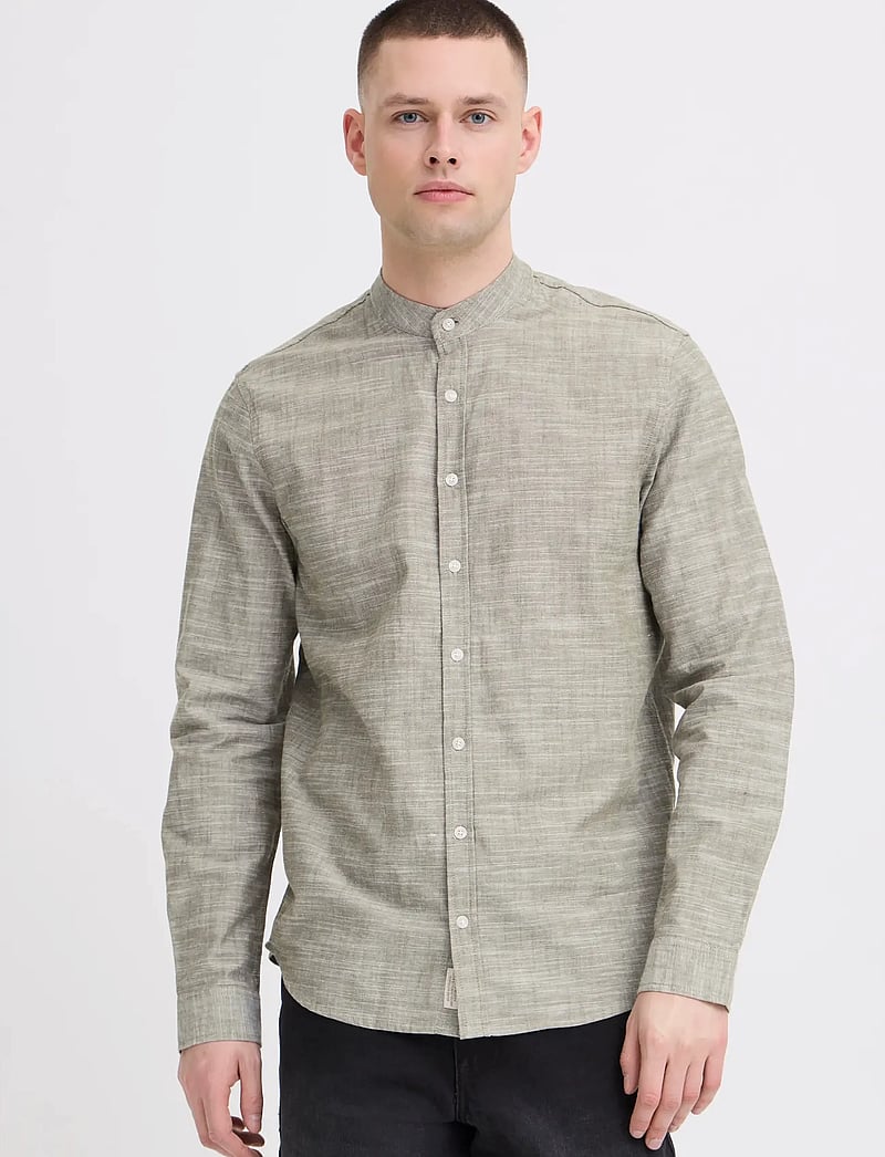 Blend - BHDARIS SLUB CN COLL. - casual shirts - winter moss - 5