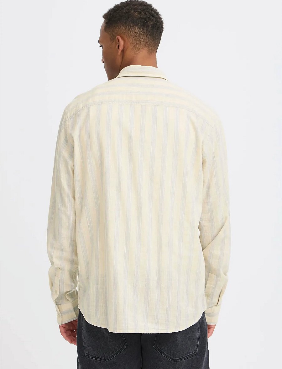 Blend - BHDARIS SLUB STRIPE - triibulised särgid - faded denim - 3