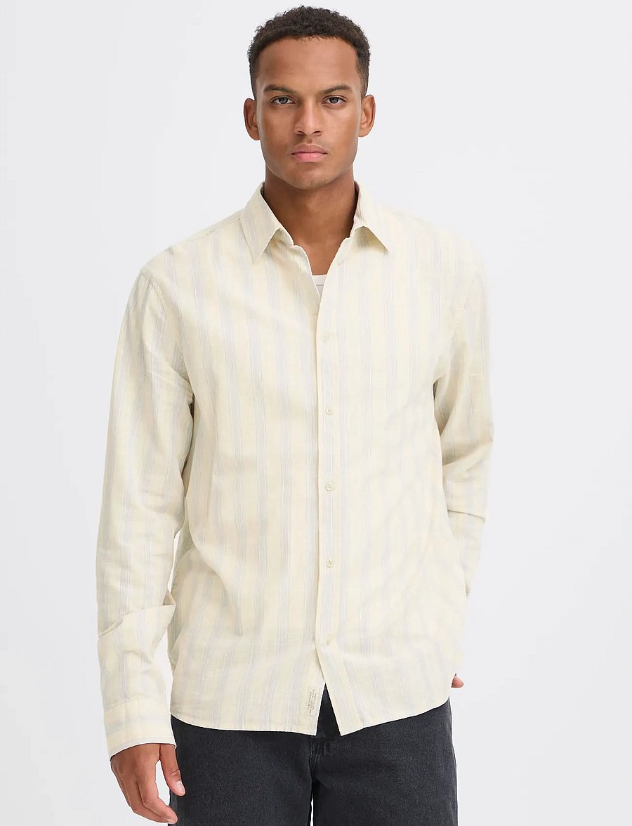 Blend - BHDARIS SLUB STRIPE - triibulised särgid - faded denim - 4