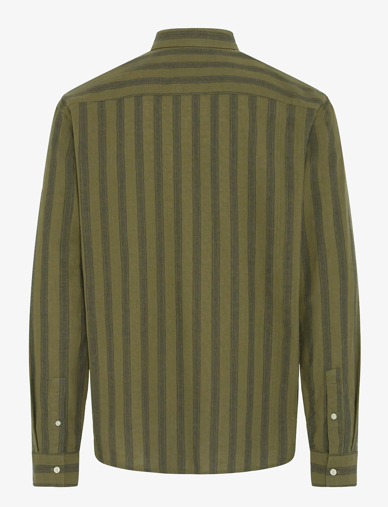 Blend - BHDARIS SLUB STRIPE - stribede skjorter - winter moss - 2