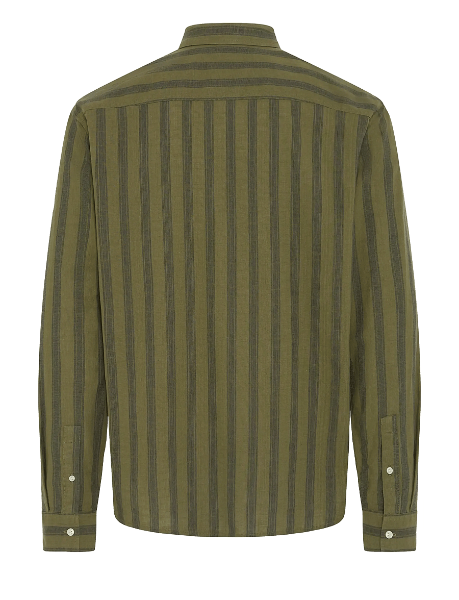 Blend - BHDARIS SLUB STRIPE - striped shirts - winter moss - 2