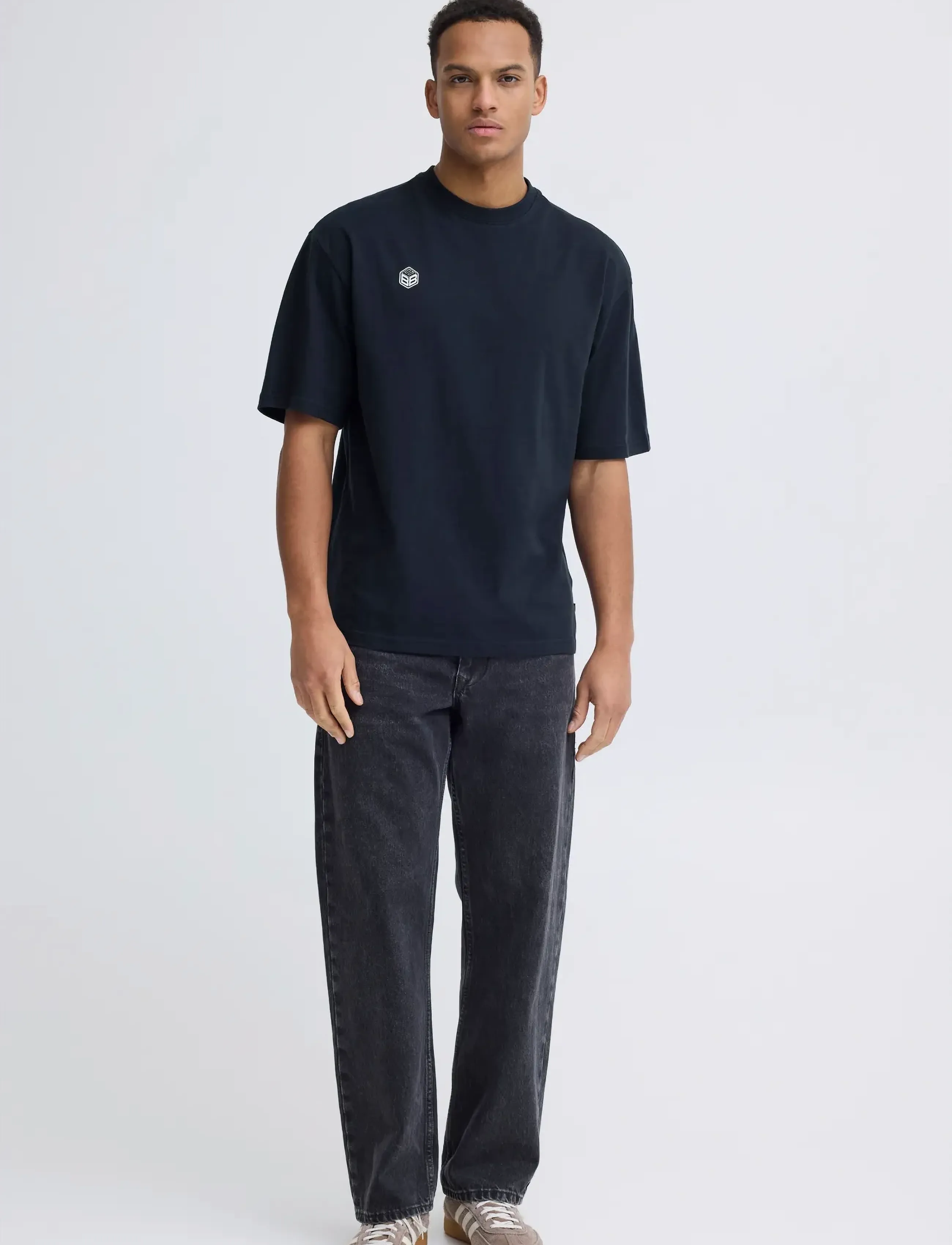 Blend BHKELSEY BACKPRINT S/S TEE - Kortärmade t-shirts - SALUTE / navy