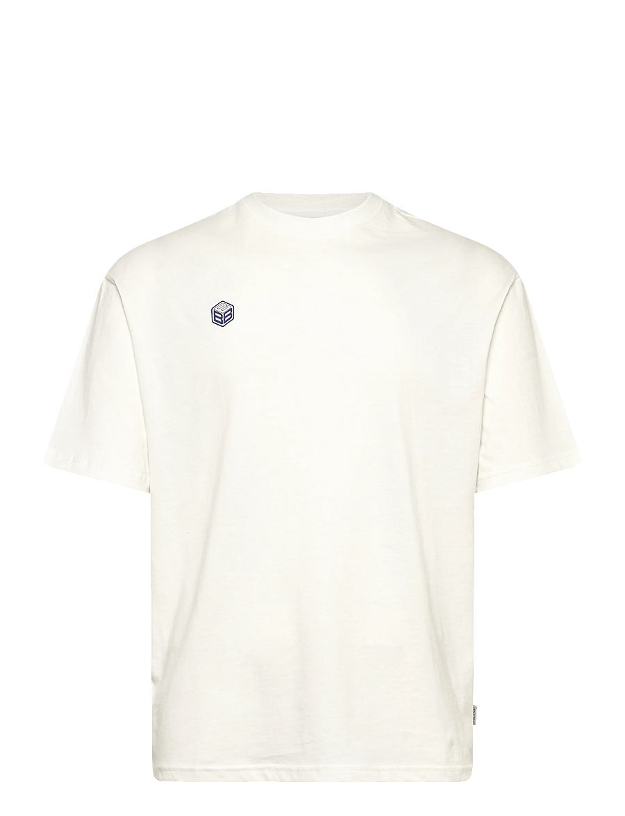 Blend - BHKELSEY BACKPRINT S/S TEE - kurzärmelige t-shirts - snow white - 1