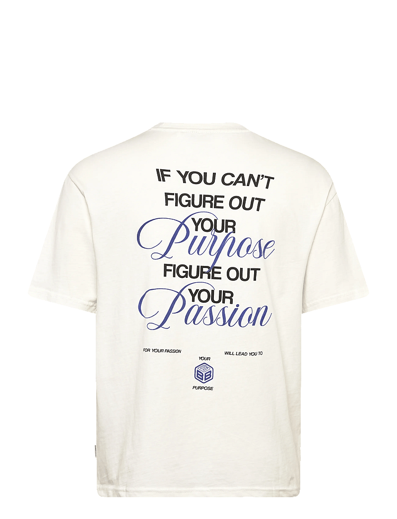 Blend - BHKELSEY BACKPRINT S/S TEE - short-sleeved t-shirts - snow white - 2