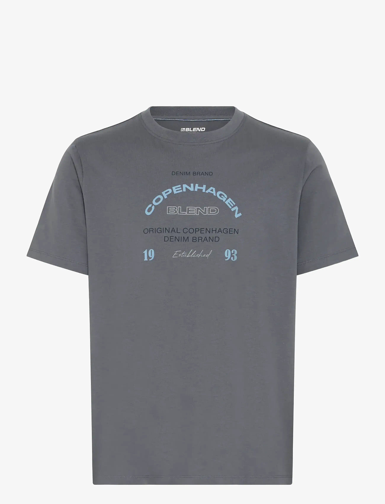 Blend - BHKORNELI LOGO S/S TEE - kurzärmelig - iron gate - 1