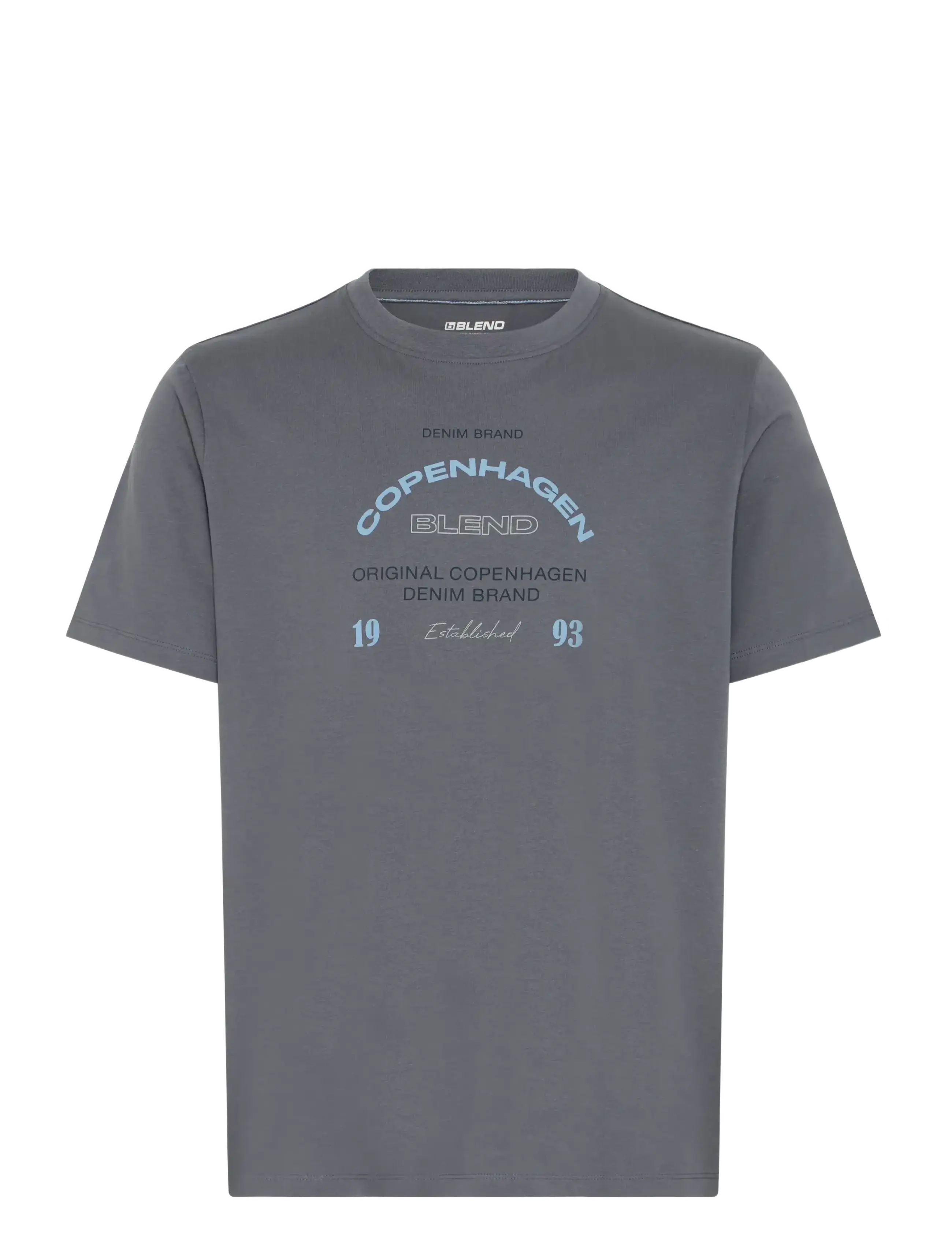 Blend BHKORNELI LOGO S/S TEE - T-shirts - IRON GATE / grey