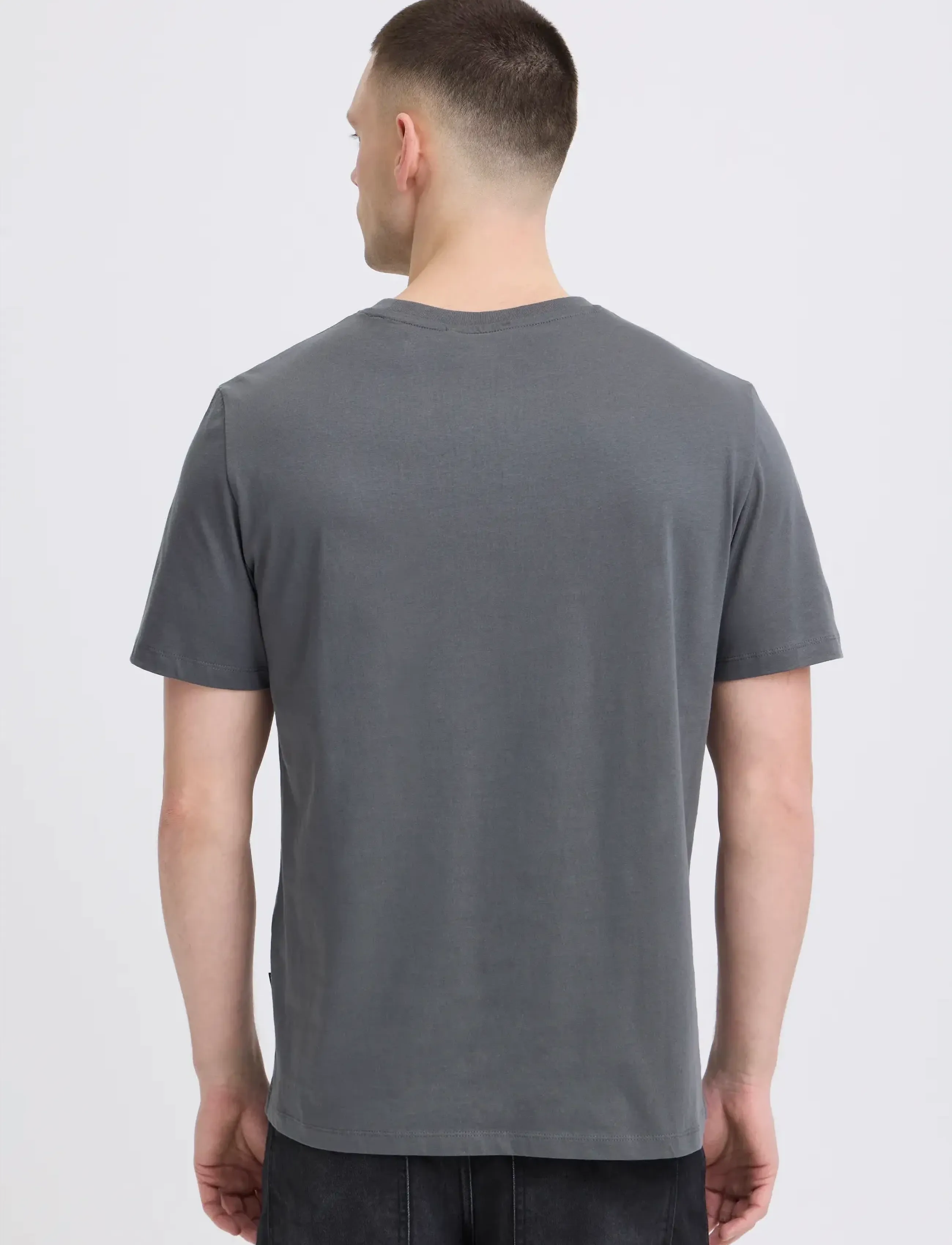 Blend - BHKORNELI LOGO S/S TEE - short-sleeved t-shirts - iron gate - 3