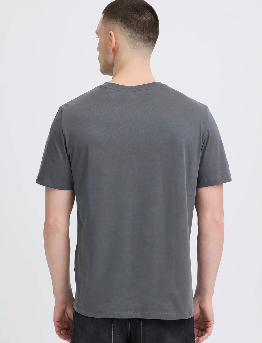 Blend - BHKORNELI LOGO S/S TEE - kortærmede t-shirts - iron gate - 3