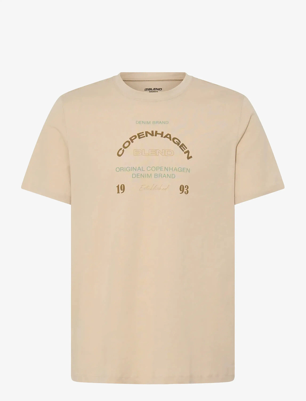 Blend - BHKORNELI LOGO S/S TEE - t-shirts à manches courtes - oyster gray - 1