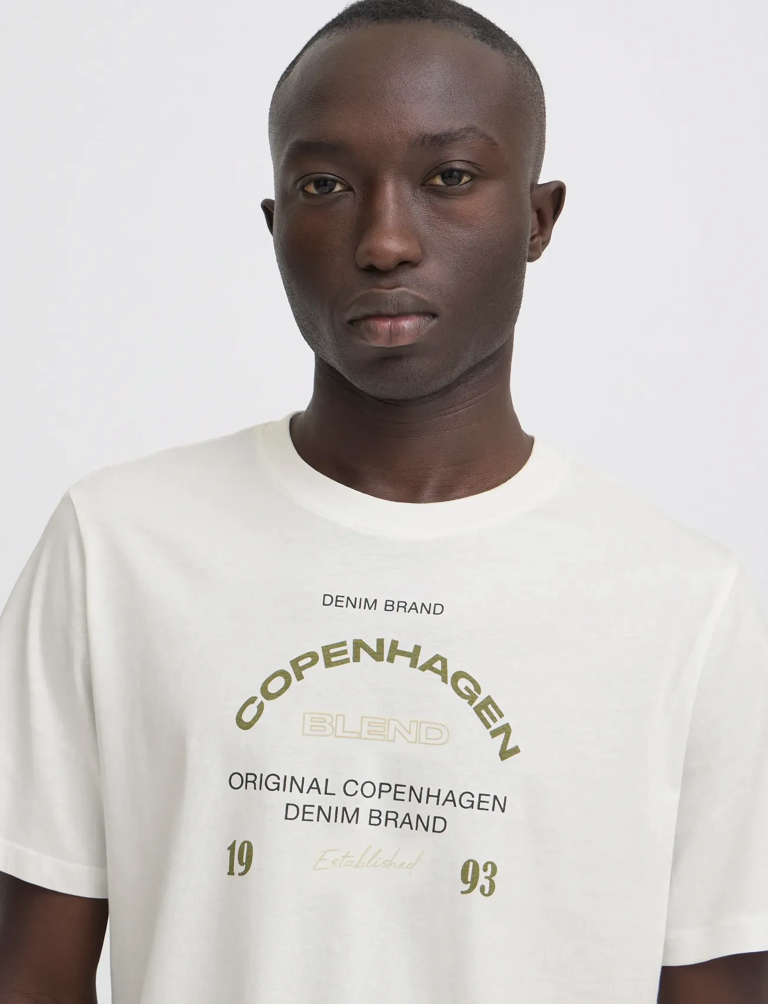 Blend - BHKORNELI LOGO S/S TEE - lowest prices - snow white - 4