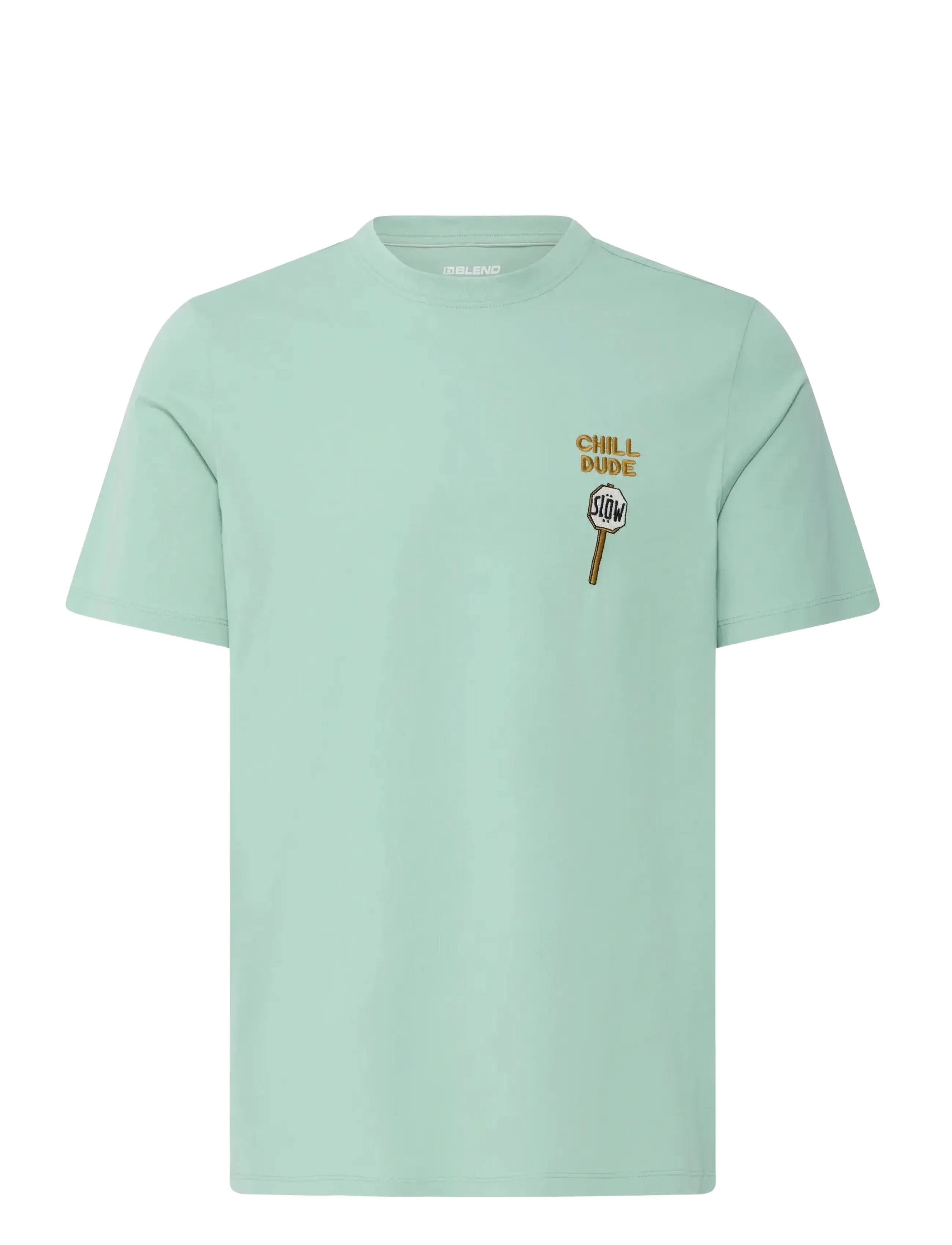 Blend BHKAMERON FUNNY EMB S/S TEE - T-särgid - GRANITE GREEN / green