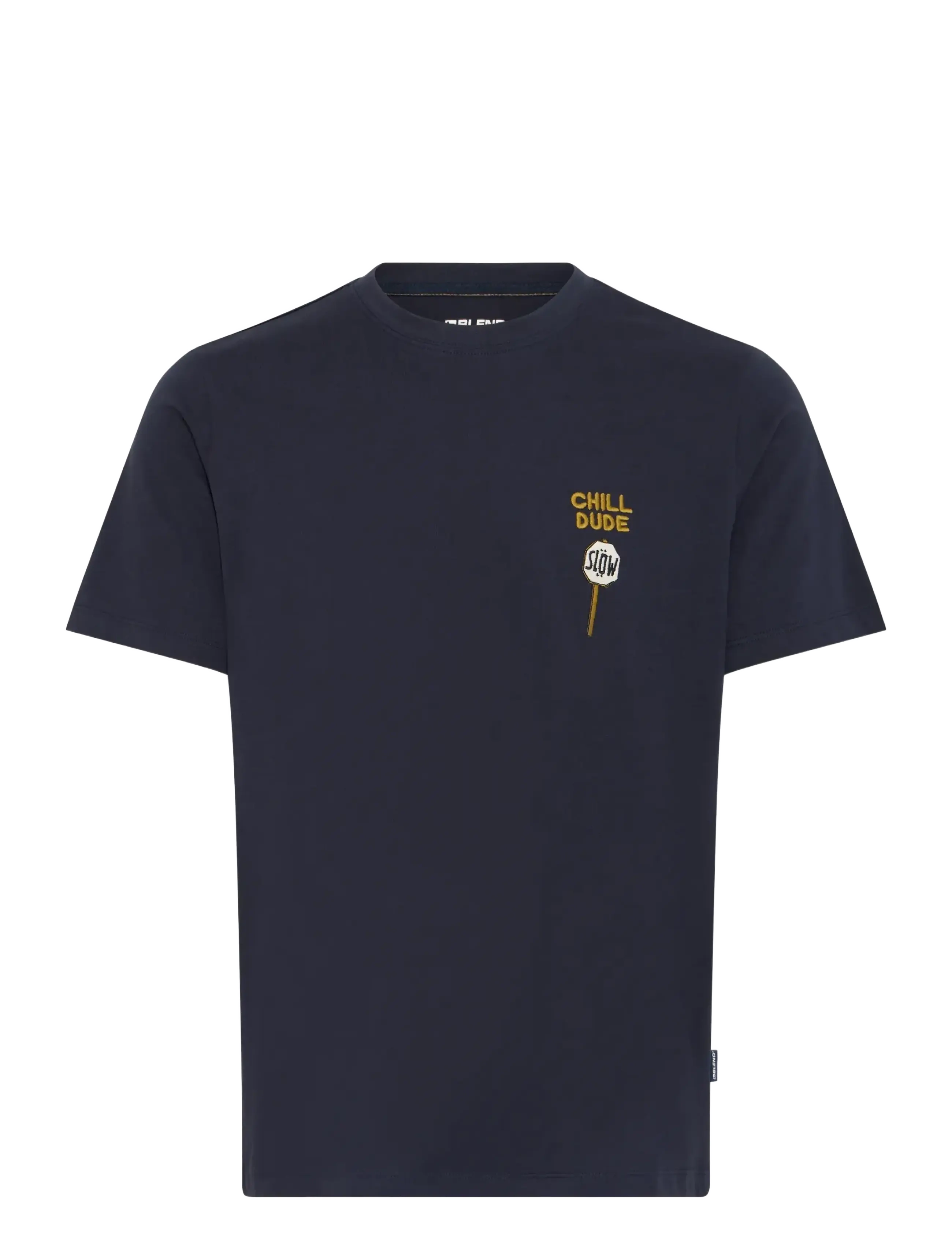 Blend BHKAMERON FUNNY EMB S/S TEE - T-särgid - SALUTE / navy