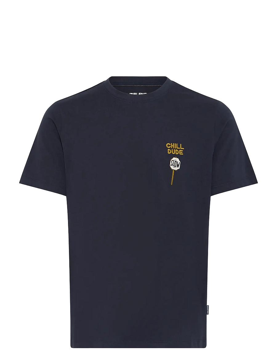 Blend - BHKAMERON FUNNY EMB S/S TEE - kurzärmelige t-shirts - salute - 1
