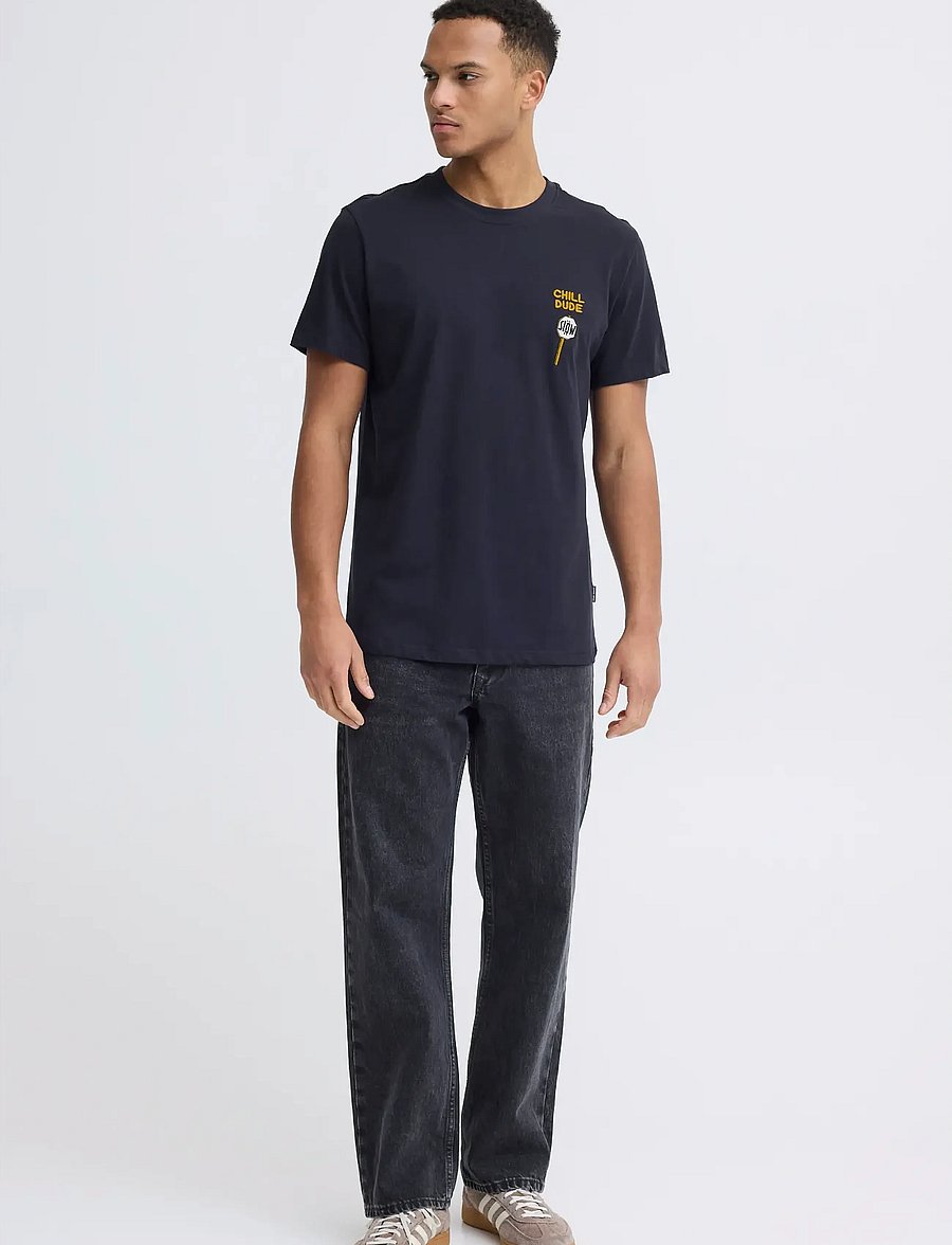 Blend - BHKAMERON FUNNY EMB S/S TEE - kurzärmelige t-shirts - salute - 0