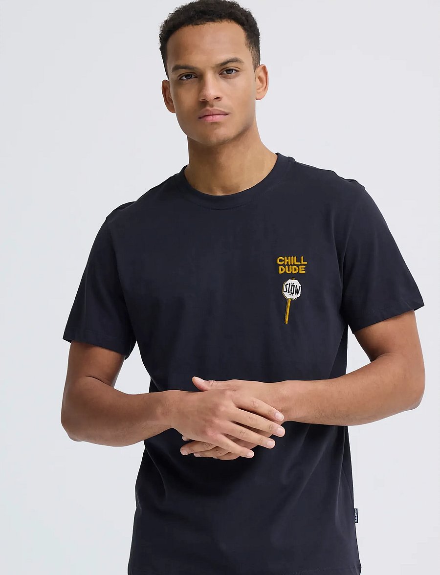 Blend - BHKAMERON FUNNY EMB S/S TEE - kurzärmelige t-shirts - salute - 4