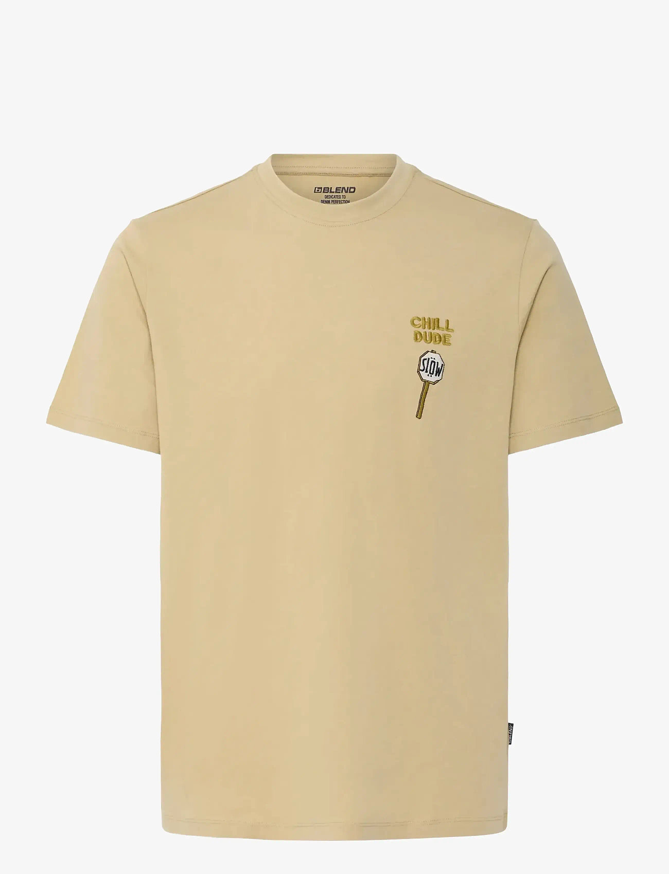 Blend - BHKAMERON FUNNY EMB S/S TEE - kortærmede t-shirts - starfish - 1