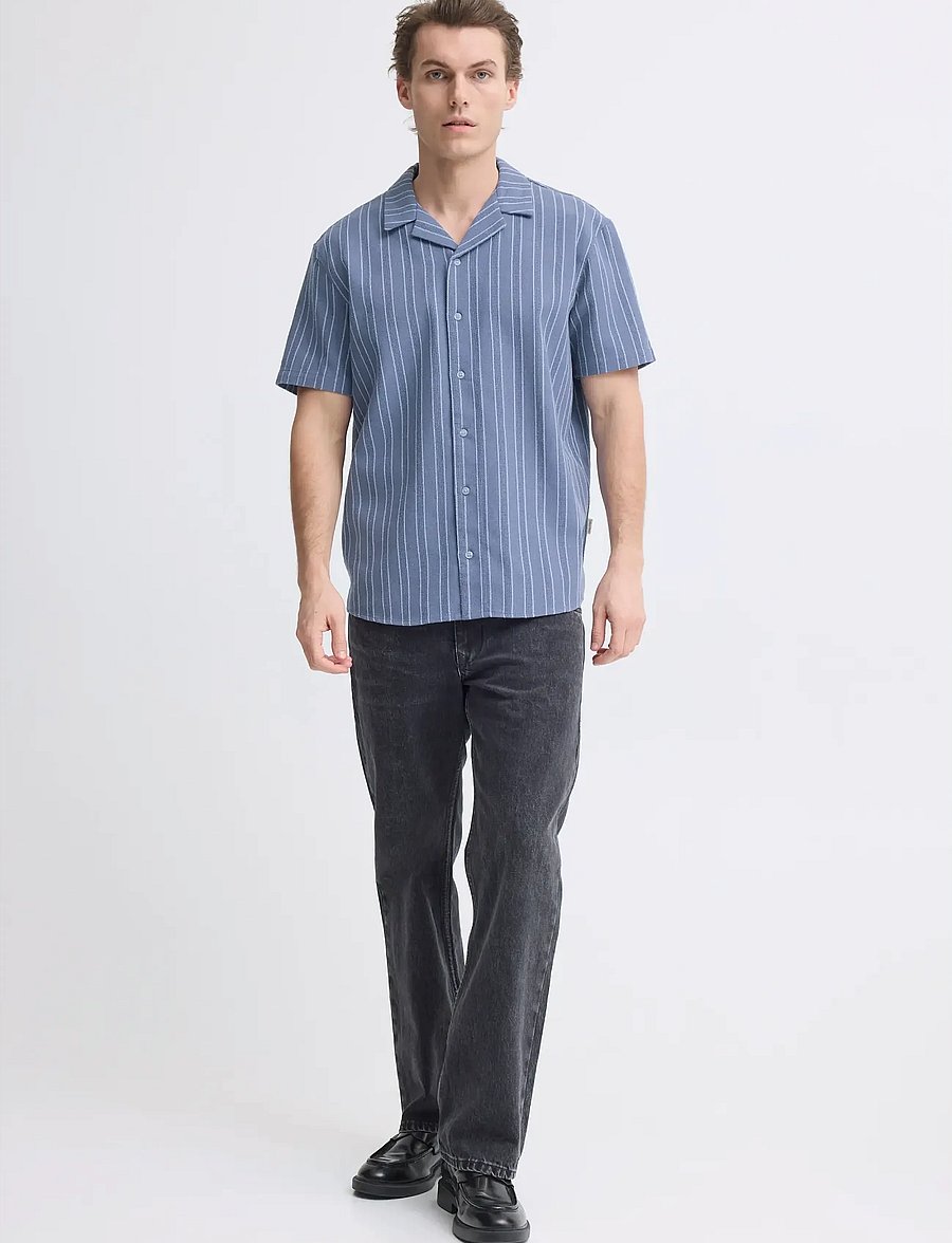 Blend - BHDANNY SHIRT - randiga skjortor - faded denim - 0