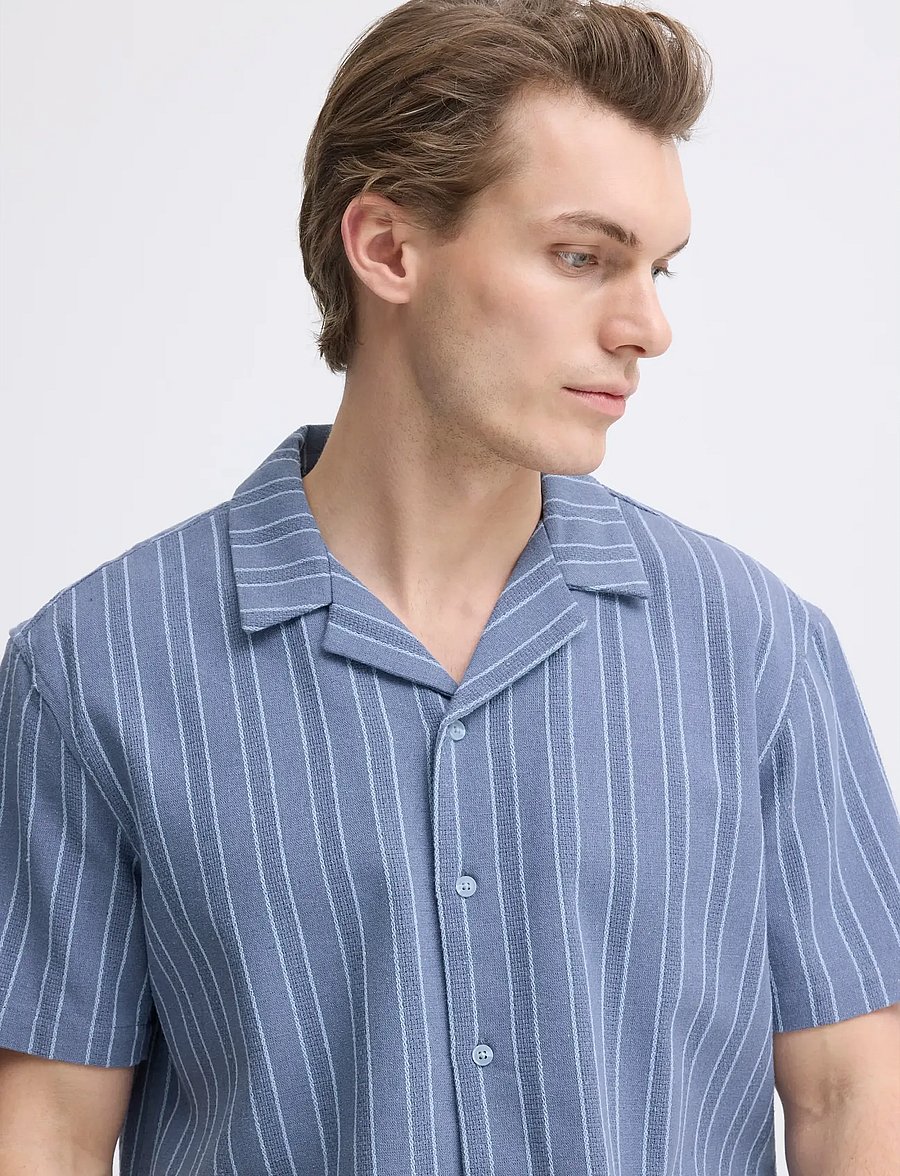 Blend - BHDANNY SHIRT - randiga skjortor - faded denim - 4