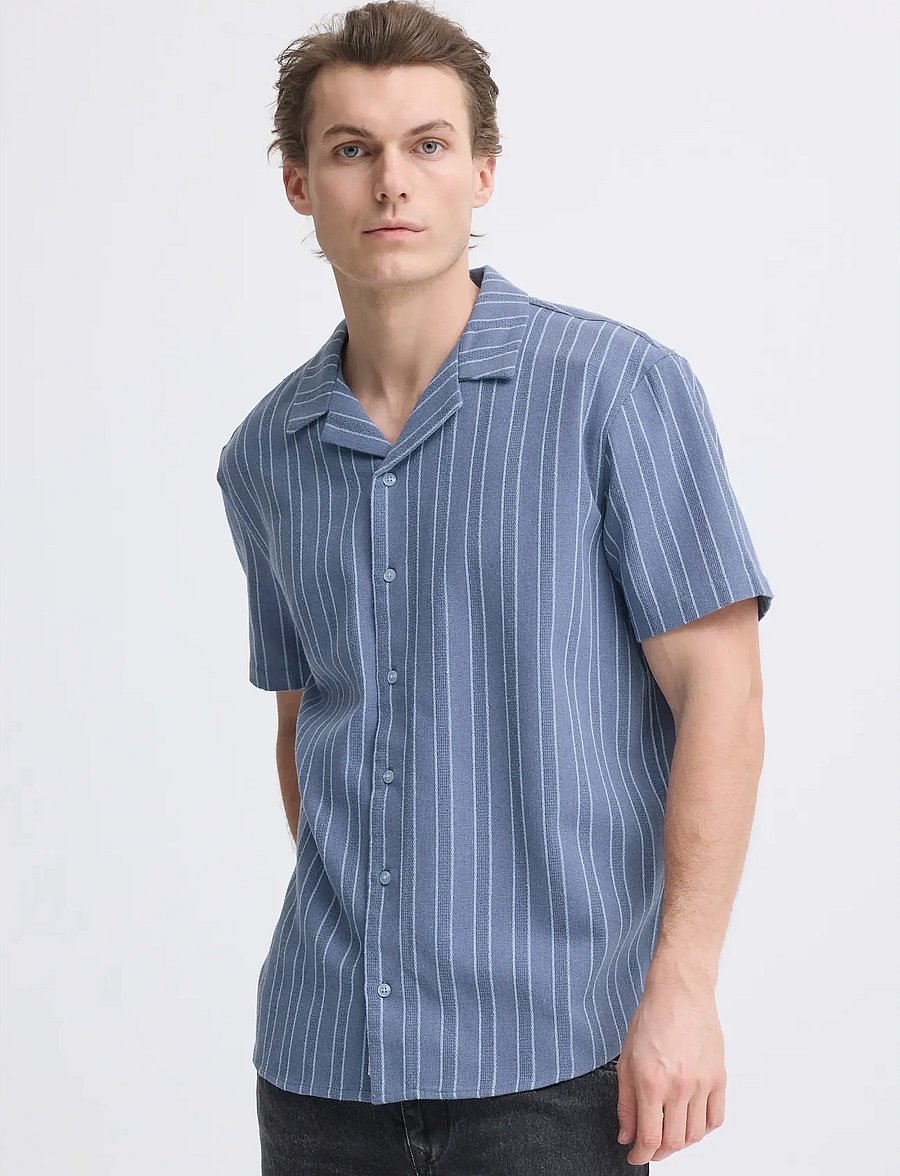 Blend - BHDANNY SHIRT - randiga skjortor - faded denim - 5