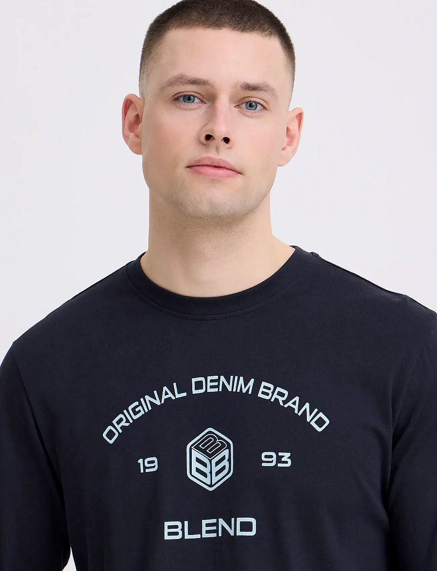 Blend - BHKARSON LOGO L/S TEE - pikkade varrukatega t-särgid - salute - 4