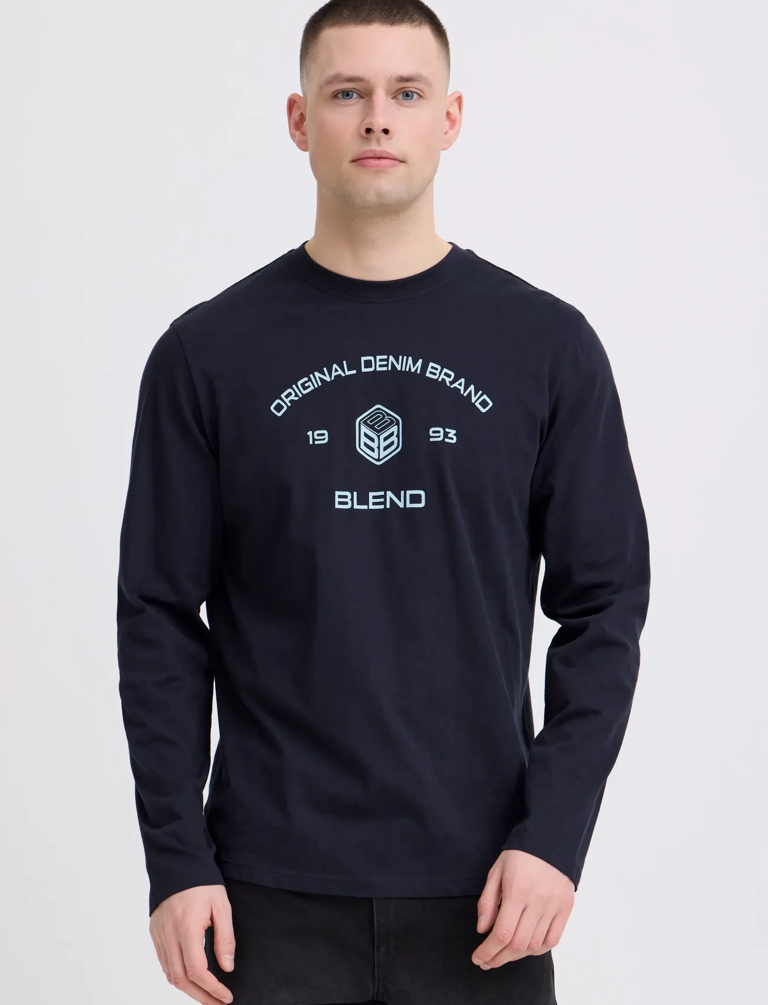 Blend - BHKARSON LOGO L/S TEE - long-sleeved t-shirts - salute - 5