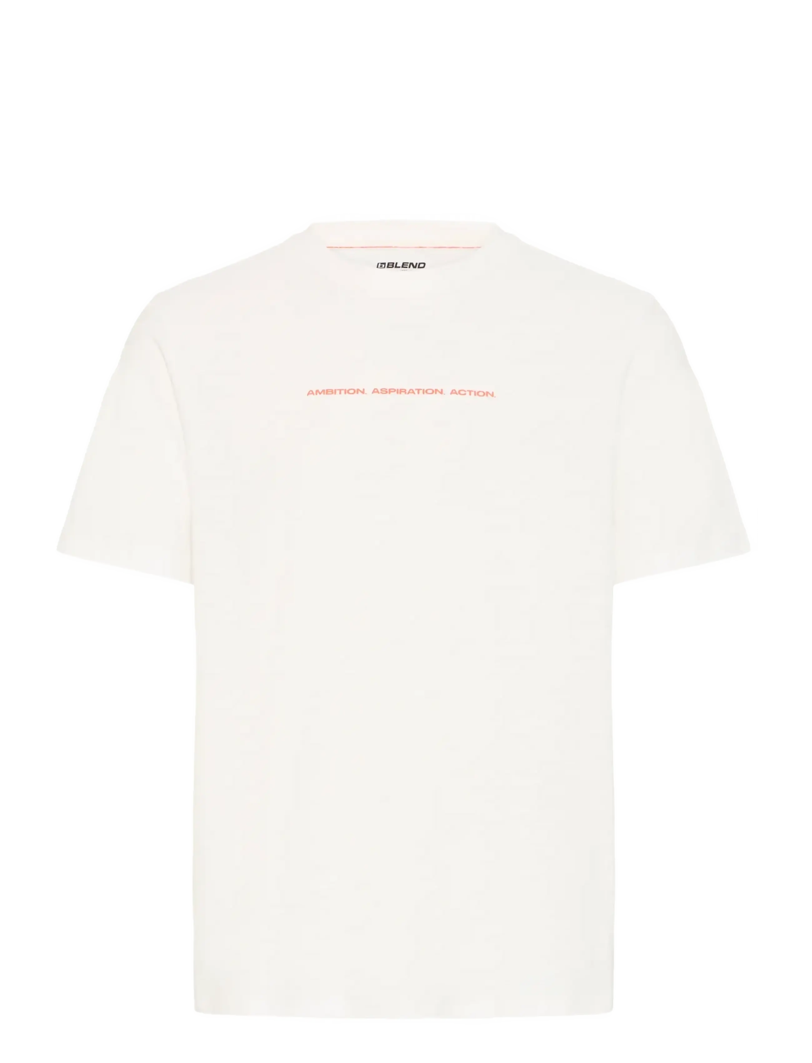 Blend BHKORBIN SLUB S/S TEE - T-shirts - SNOW WHITE / cream