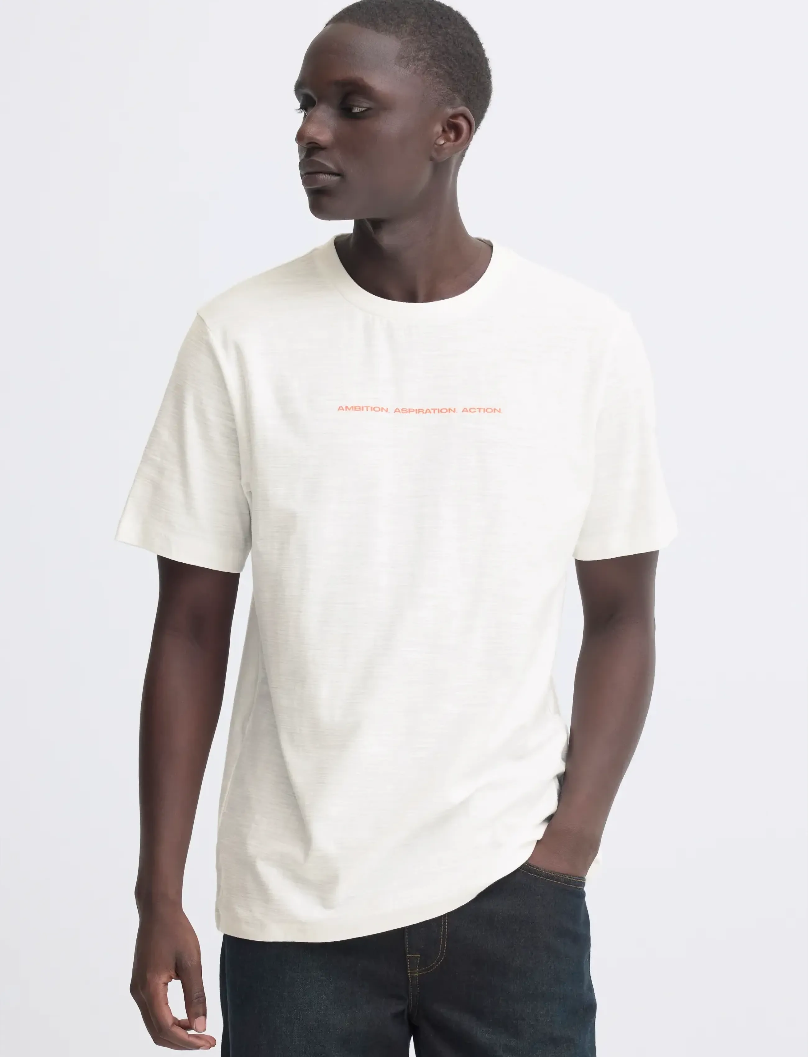 Blend - BHKORBIN SLUB S/S TEE - laagste prijzen - snow white - 5