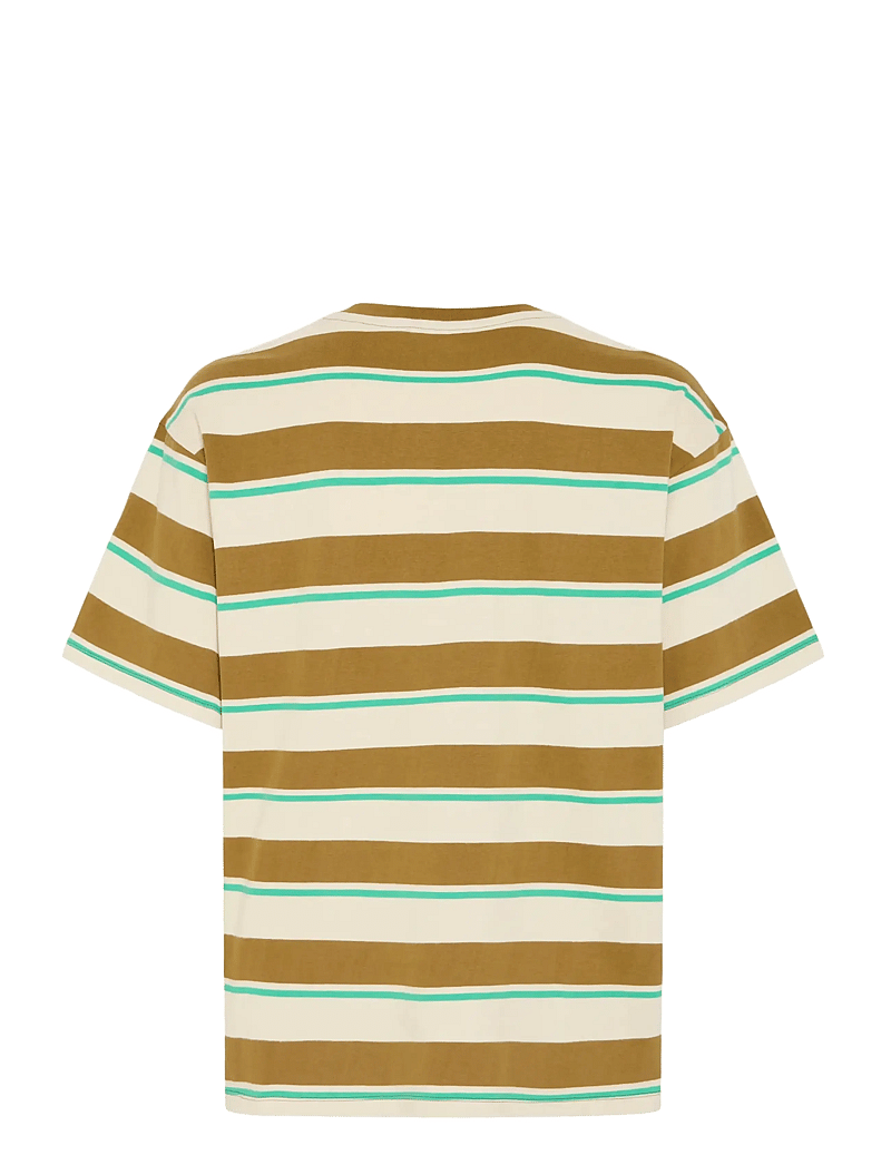 Blend - BHKYRAN STRIPE S/S TEE - kortärmade t-shirts - oyster gray - 2