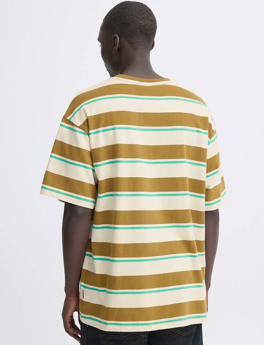 Blend - BHKYRAN STRIPE S/S TEE - lühikeste varrukatega t-särgid - oyster gray - 3