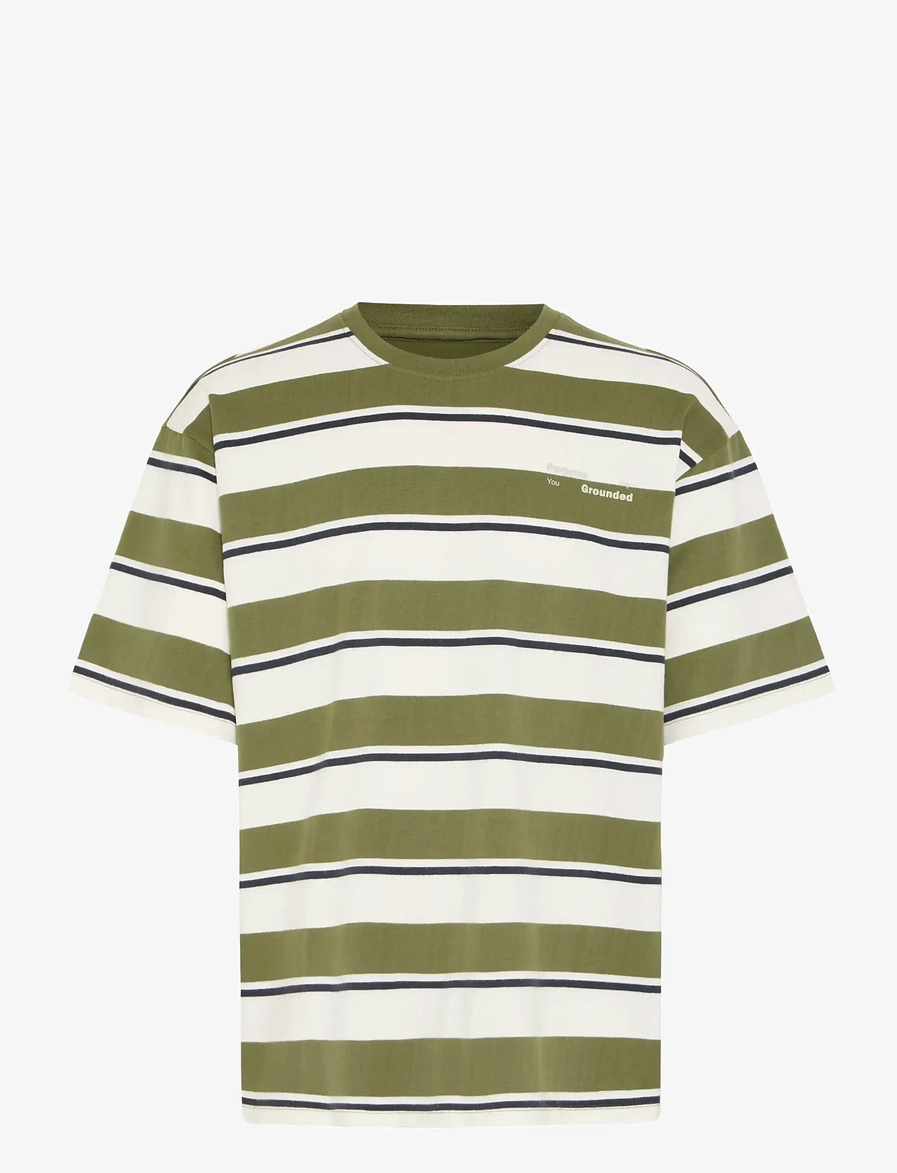 Blend - BHKYRAN STRIPE S/S TEE - kortärmade t-shirts - snow white - 1