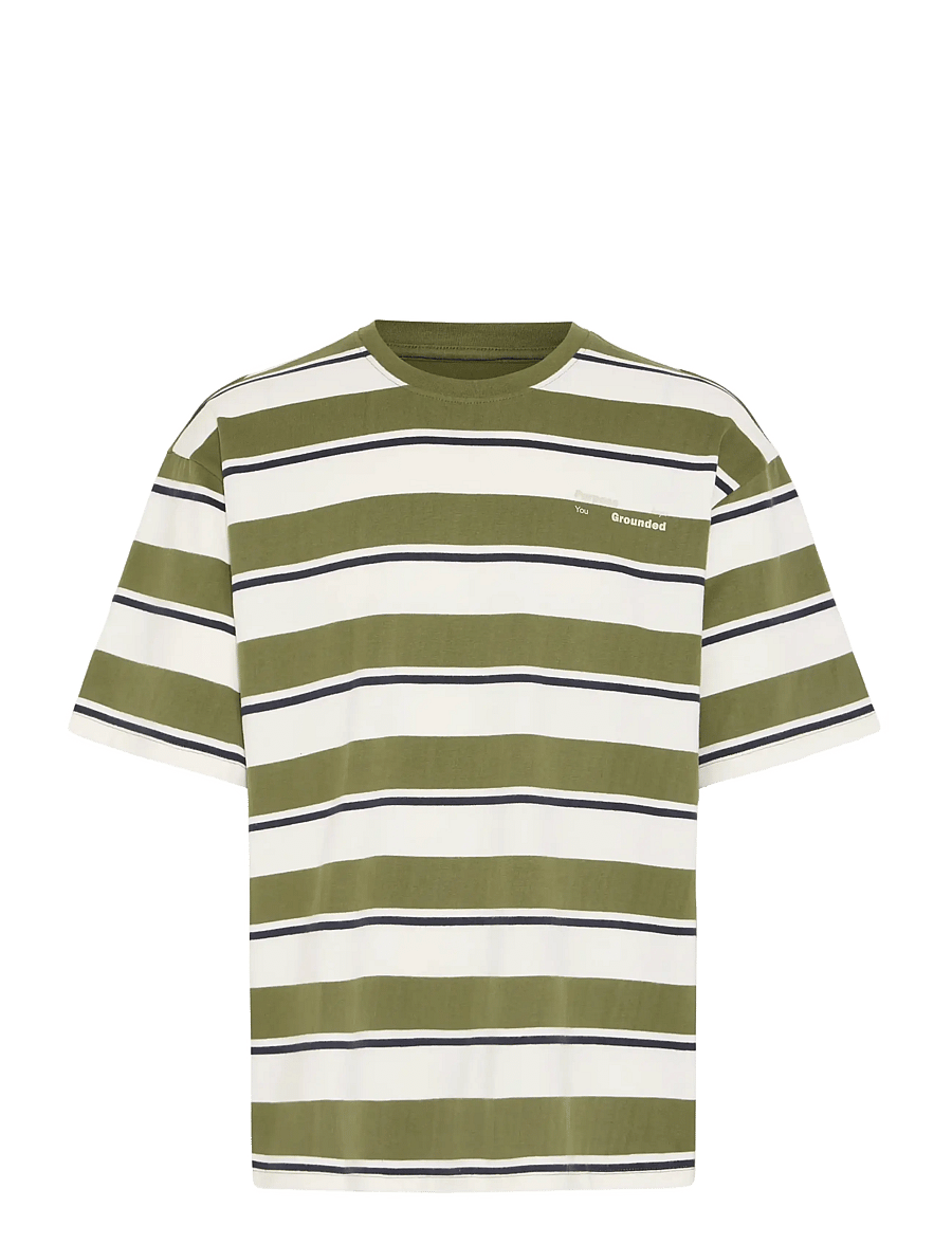 Blend - BHKYRAN STRIPE S/S TEE - lühikeste varrukatega t-särgid - snow white - 1