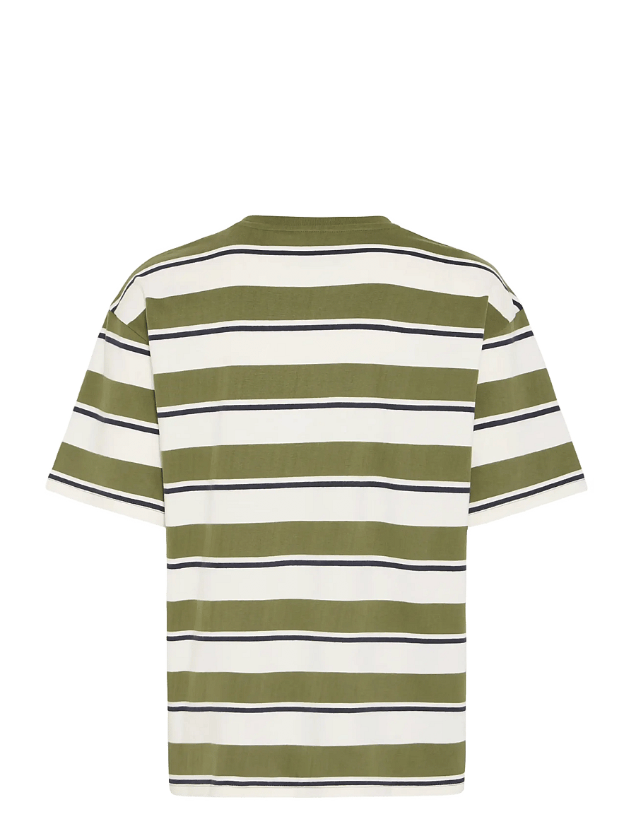 Blend - BHKYRAN STRIPE S/S TEE - lühikeste varrukatega t-särgid - snow white - 2