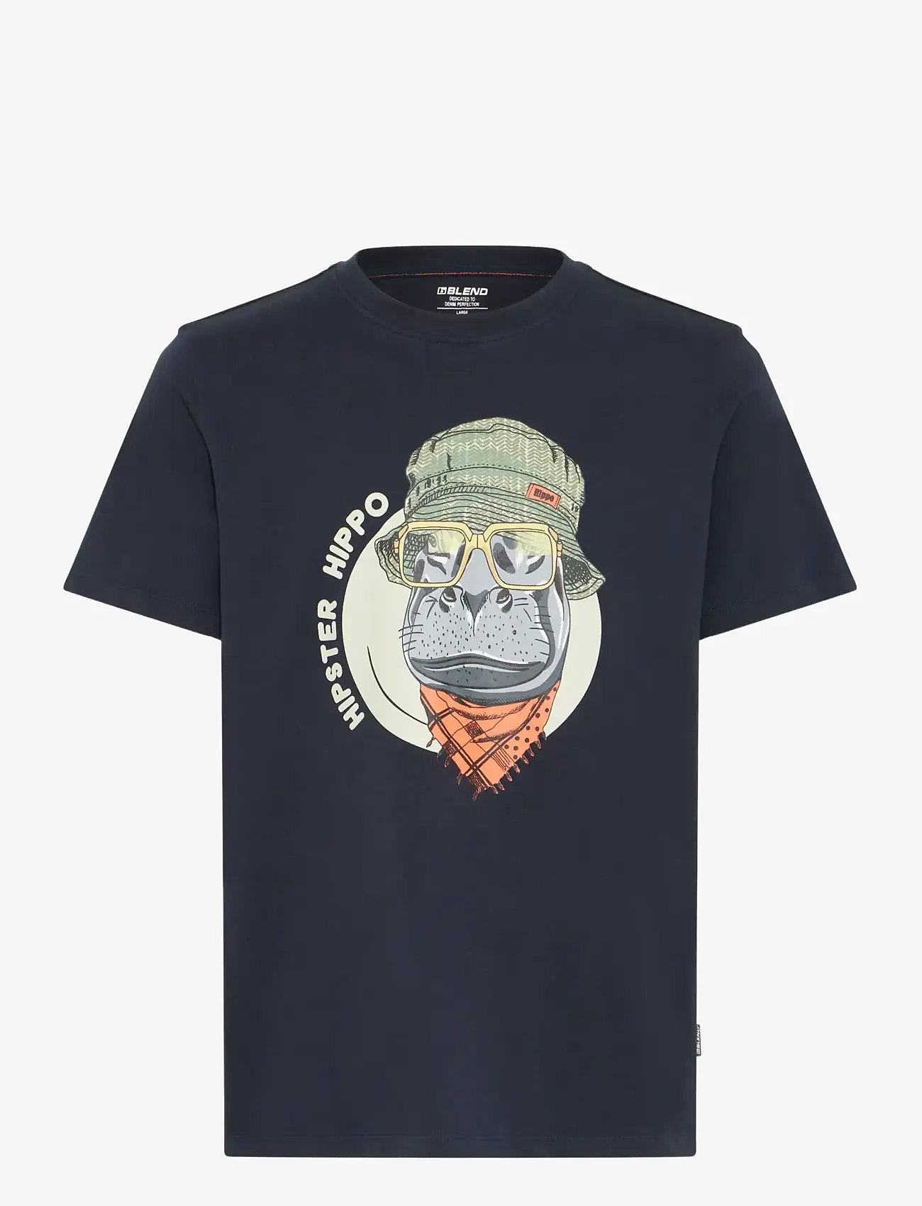Blend - BHKURT FUNNY GRAPHIC S/S TEE - kortärmade t-shirts - salute hippo - 1