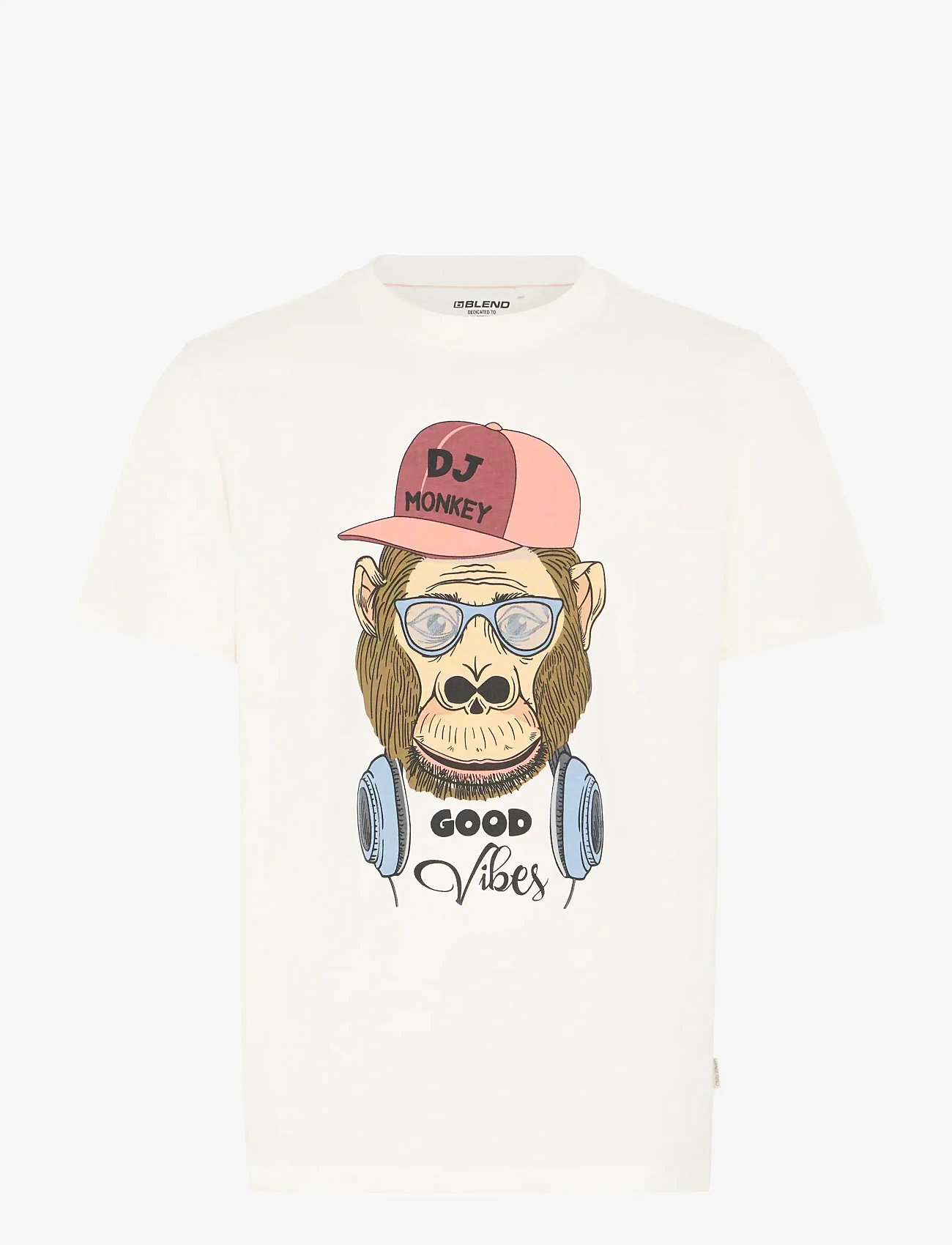 Blend - BHKURT FUNNY GRAPHIC S/S TEE - lühikeste varrukatega t-särgid - white monkey - 1