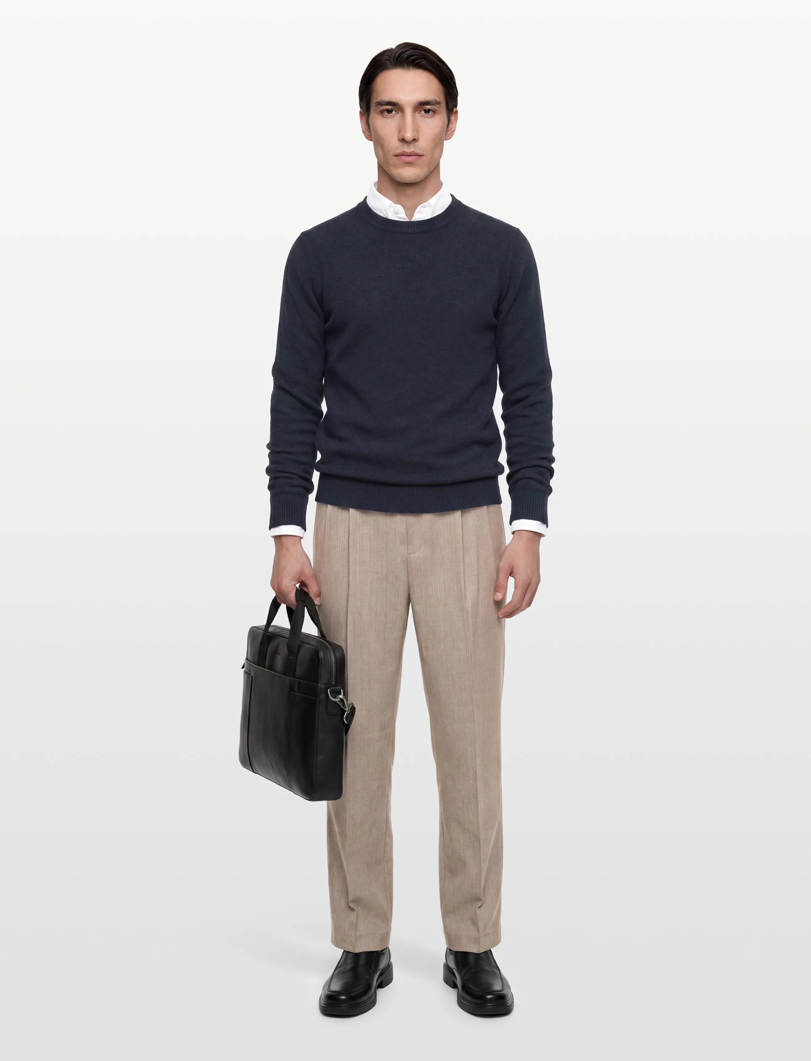 Blend Bhbranko Turtle Knit, M, Navy, Strik > Rullekraves, Herre