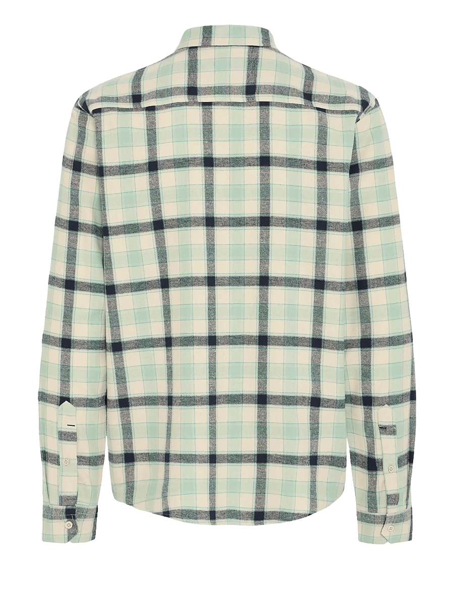 Blend - BHDEVON SHIRT CHECK - flanellskjortor - granite green - 2