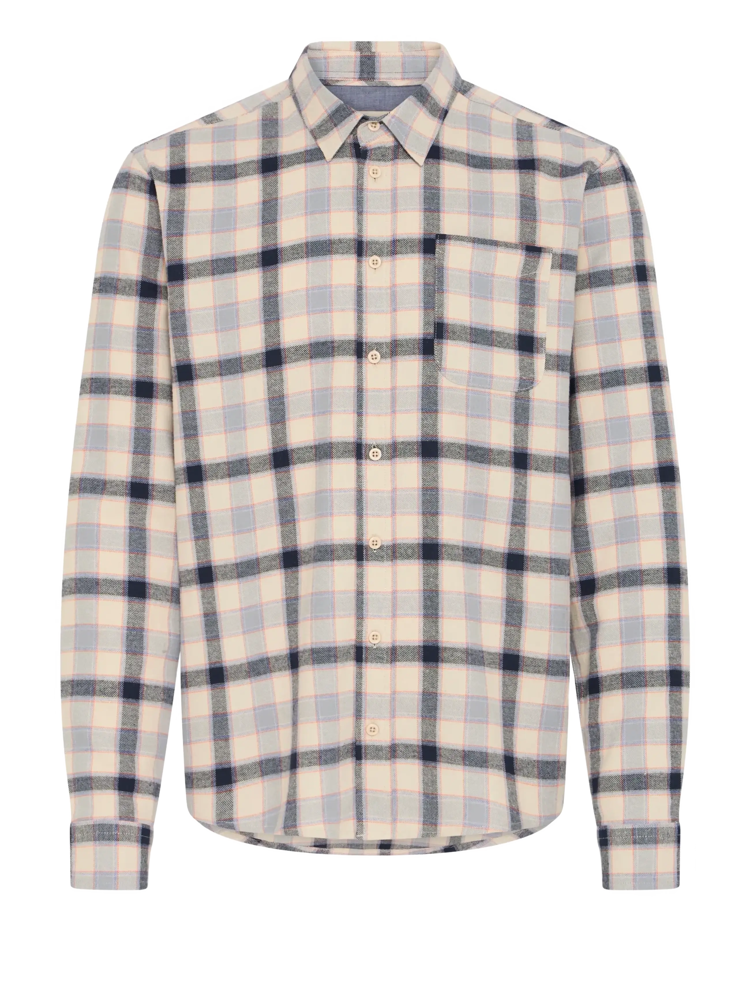 BLEND Bhdevon Shirt Check Cream - S - Herren