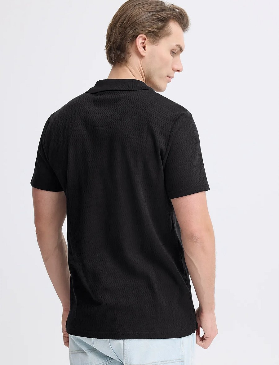 Blend - BHESKILD POLO S/S - knitted polos - black beauty - 3