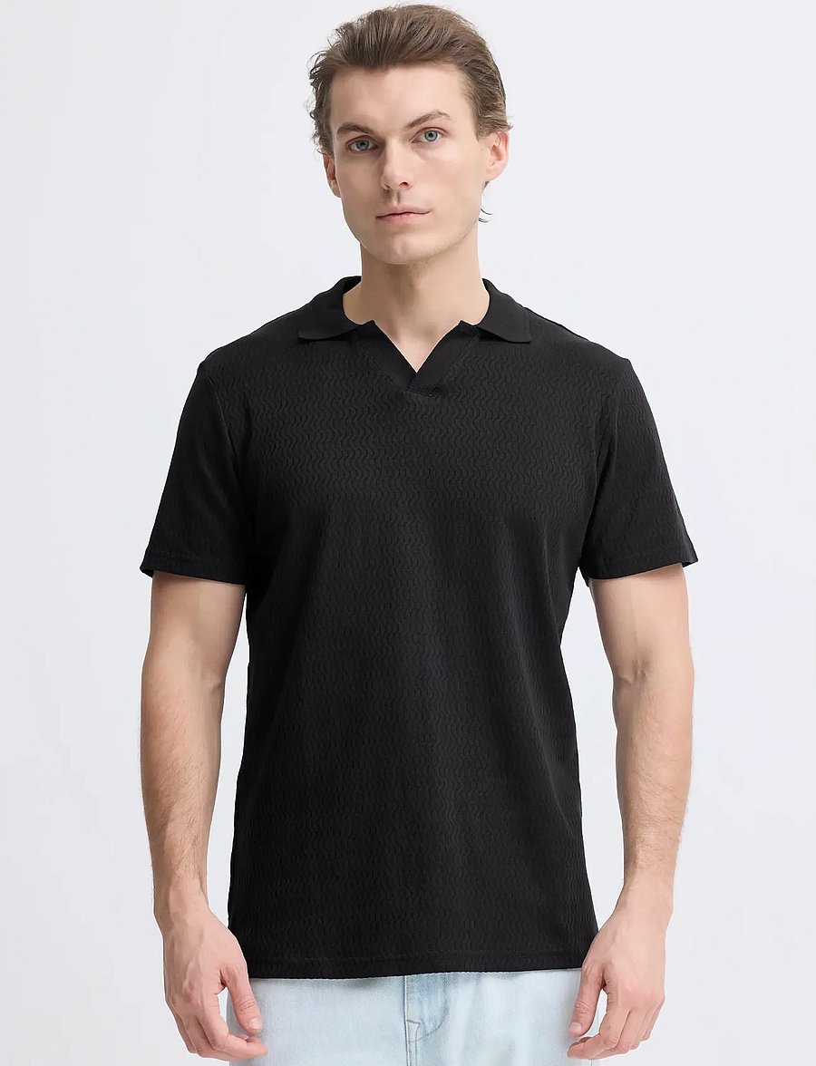Blend - BHESKILD POLO S/S - knitted polos - black beauty - 5