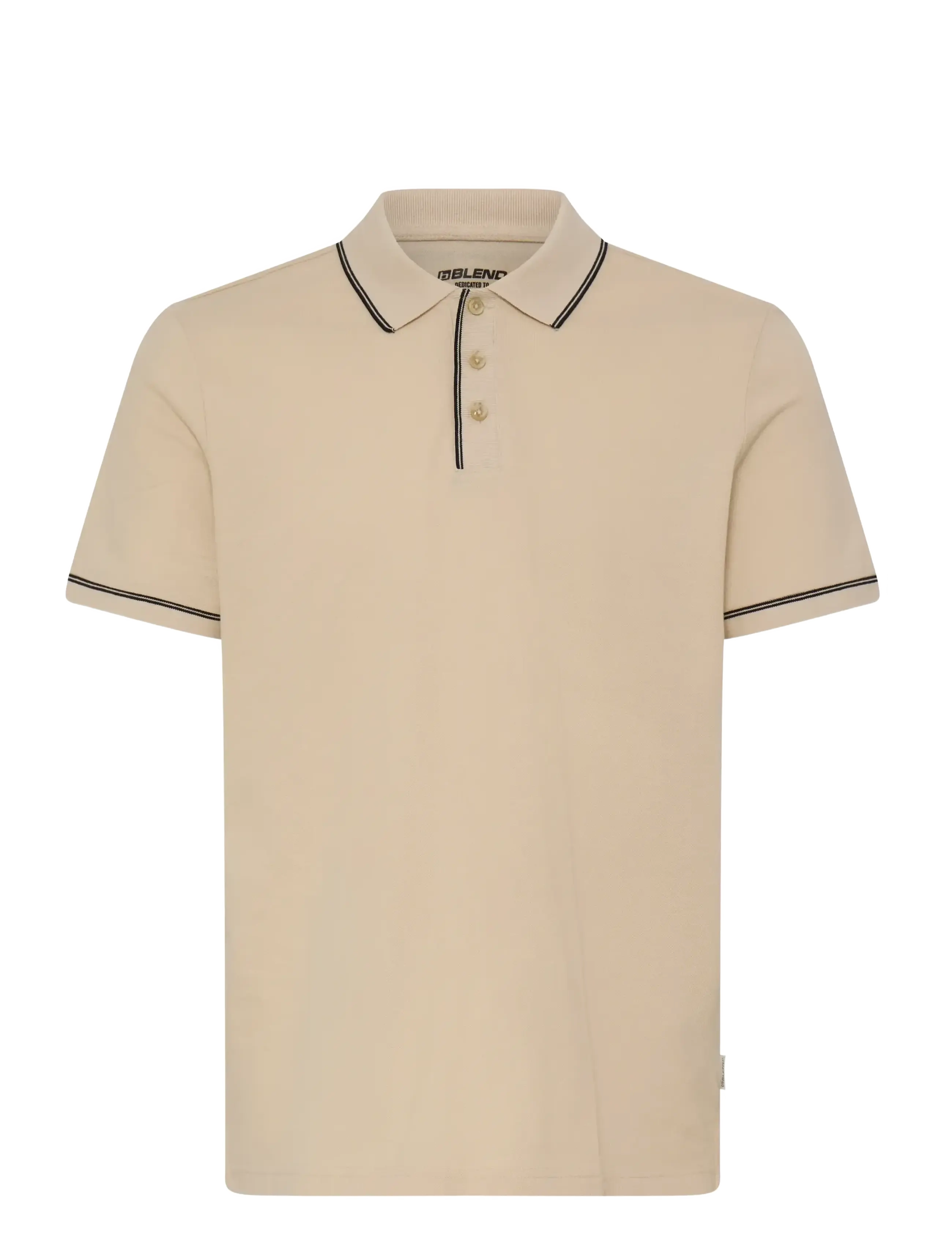 Blend BHELWOOD POLO S/S - Stickat - OYSTER GRAY / cream