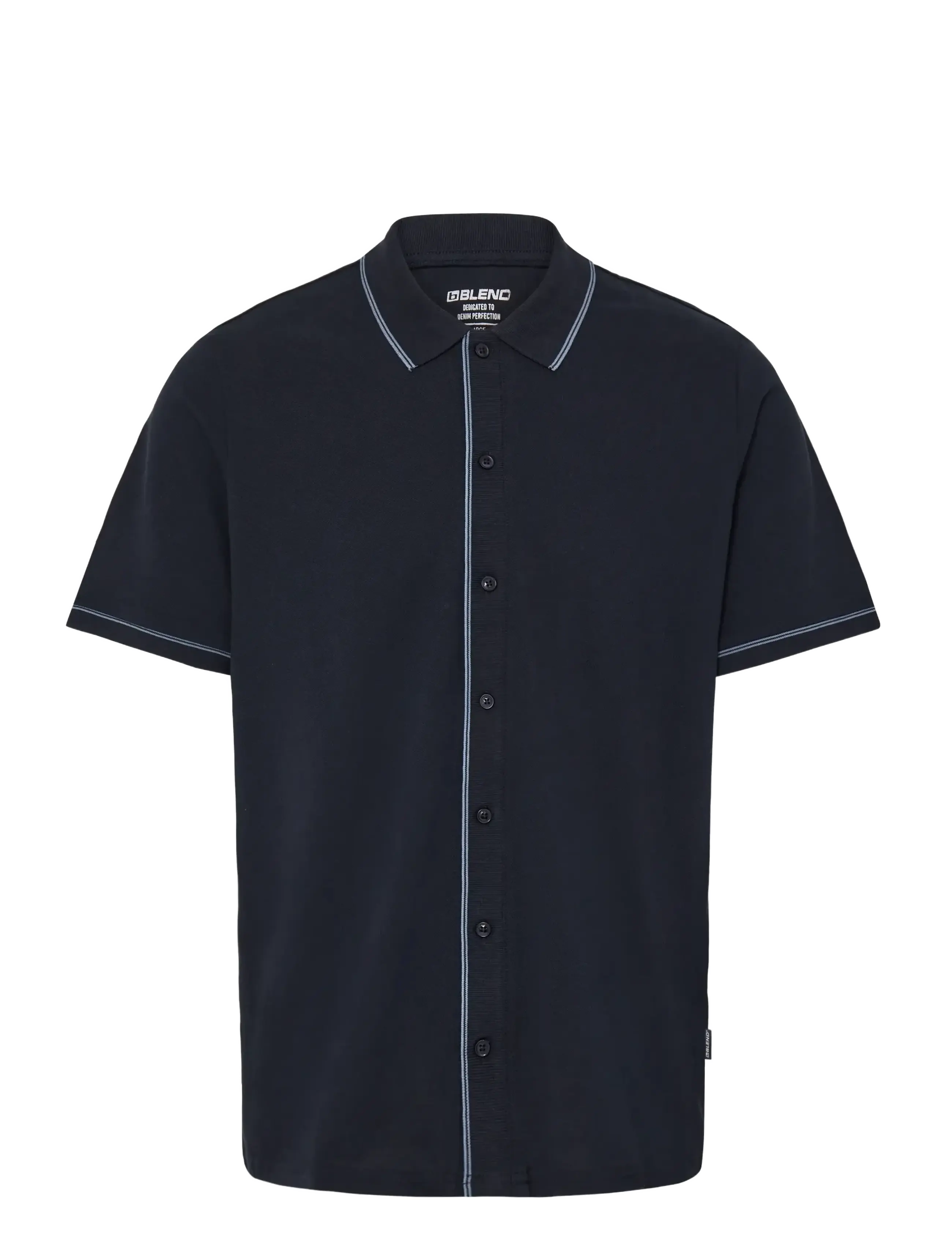 Blend BHELWOOD SHIRT POLO S/S - Stickat - SALUTE / navy